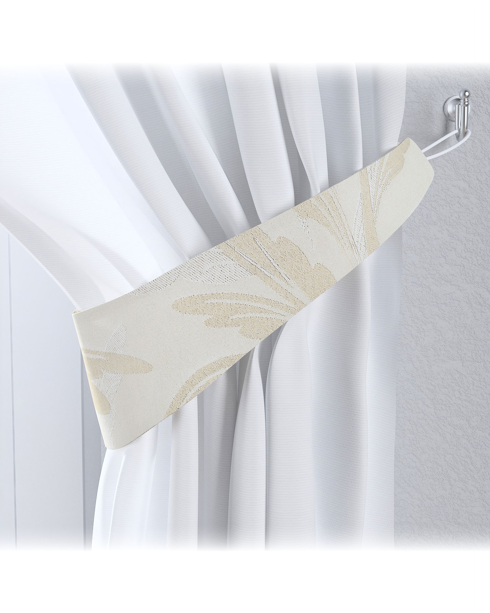 Victoria tieback product colour grey fabric gloss, structured, patterned