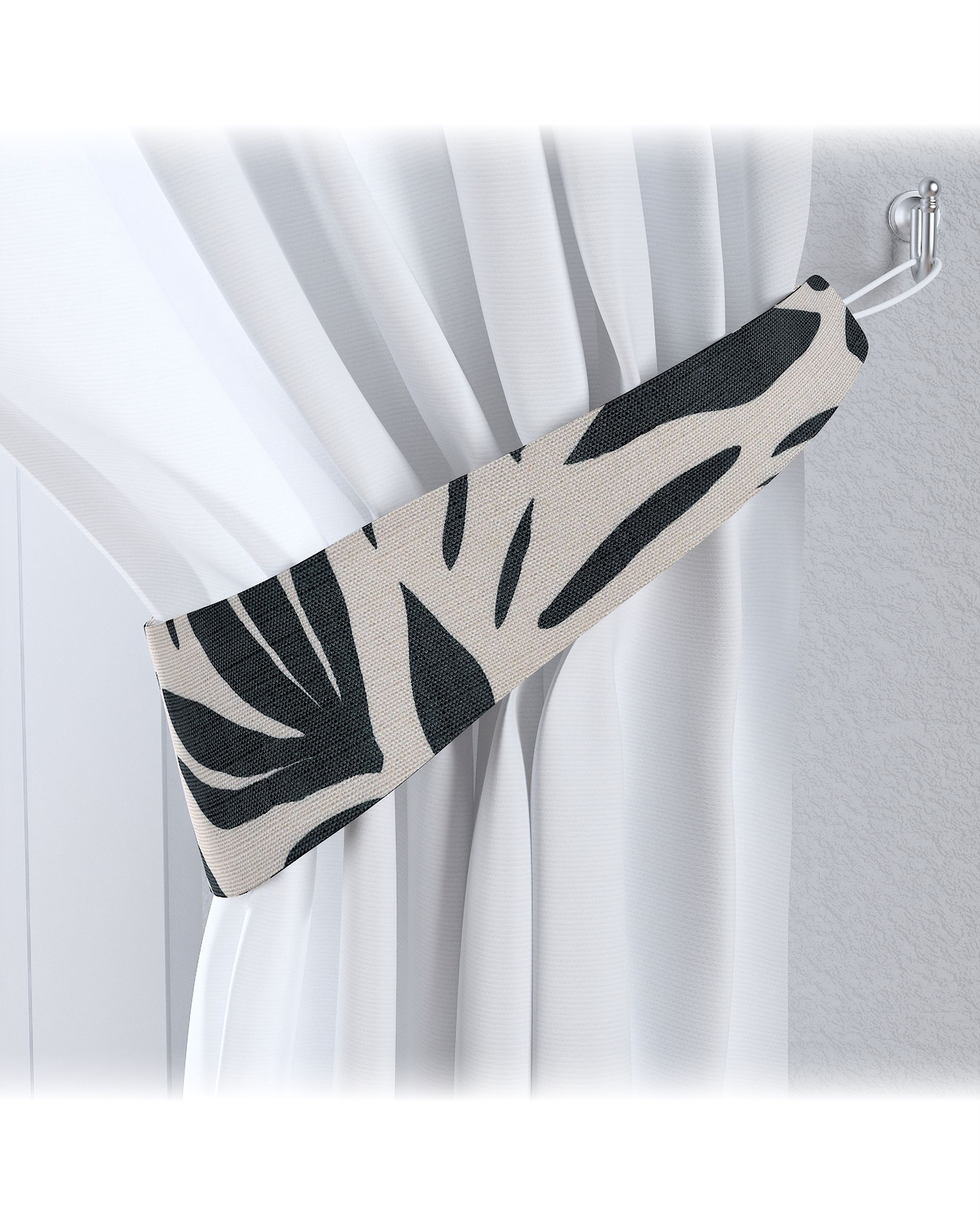 Victoria tieback product colour black fabric structured, patterned