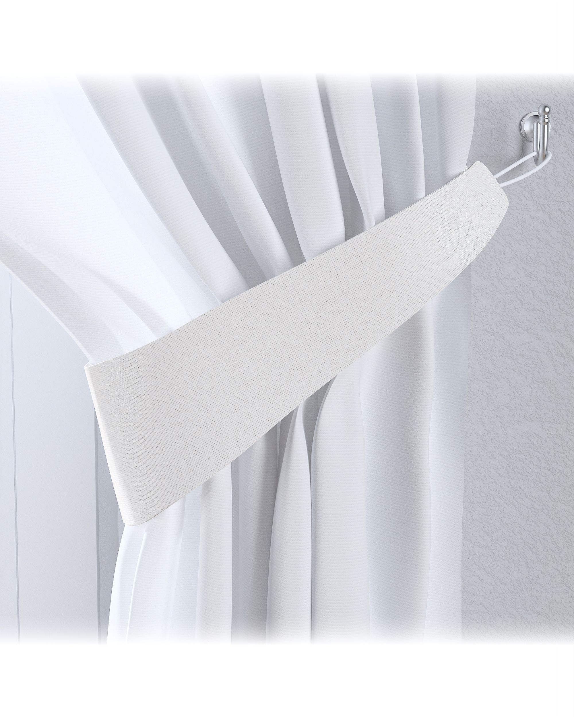 Victoria tieback product colour white fabric structured, blackout