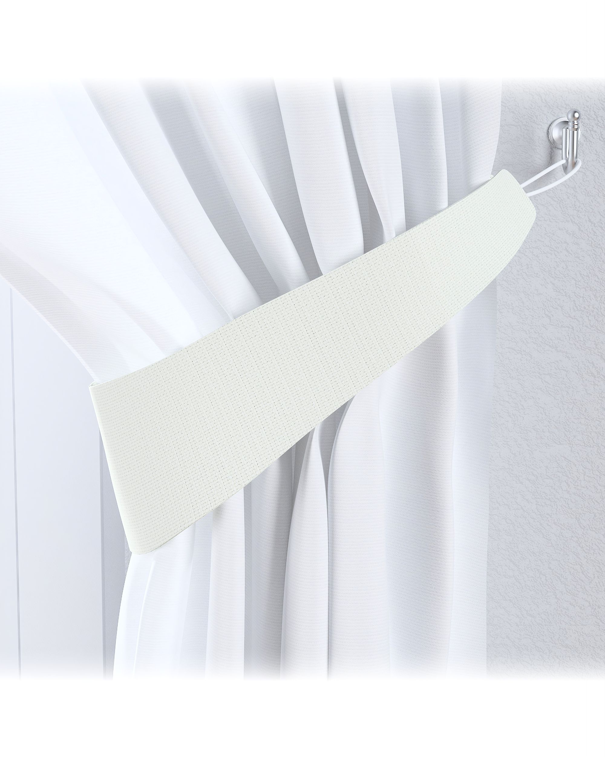 Victoria tieback product colour white fabric structured, blackout