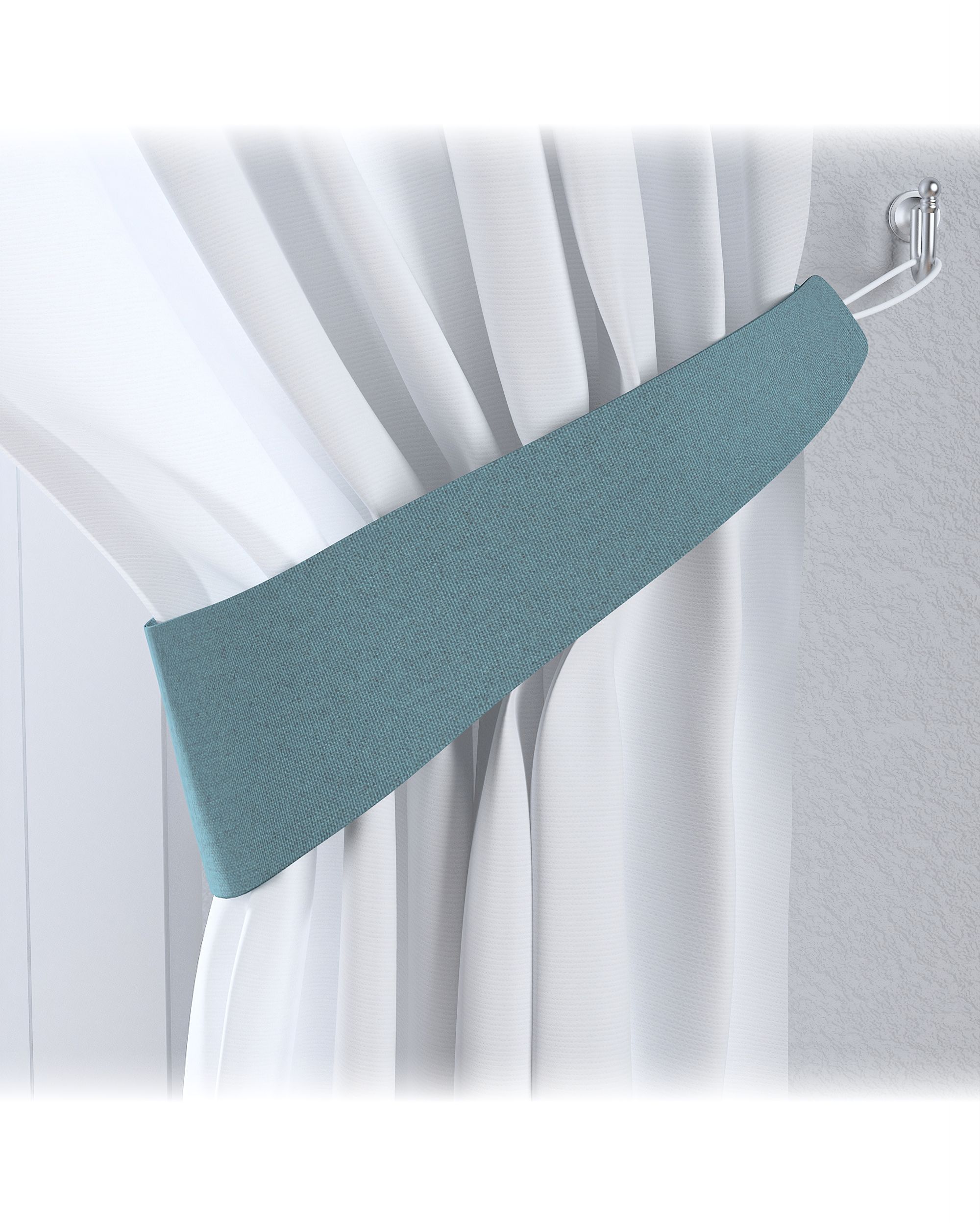 Victoria tieback product colour blue fabric structured, blackout