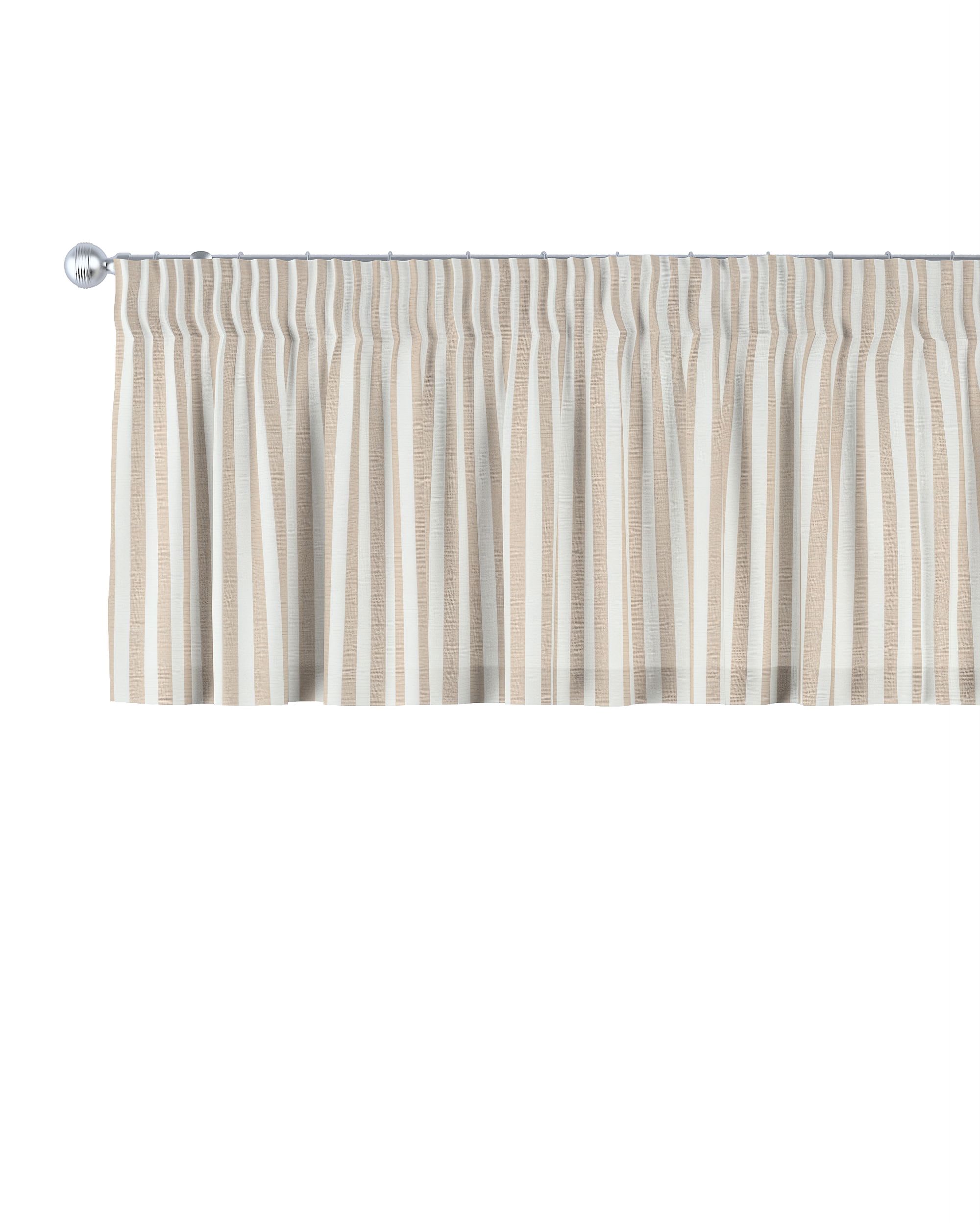 Pencil pleat pelmet product colour beige fabric patterned