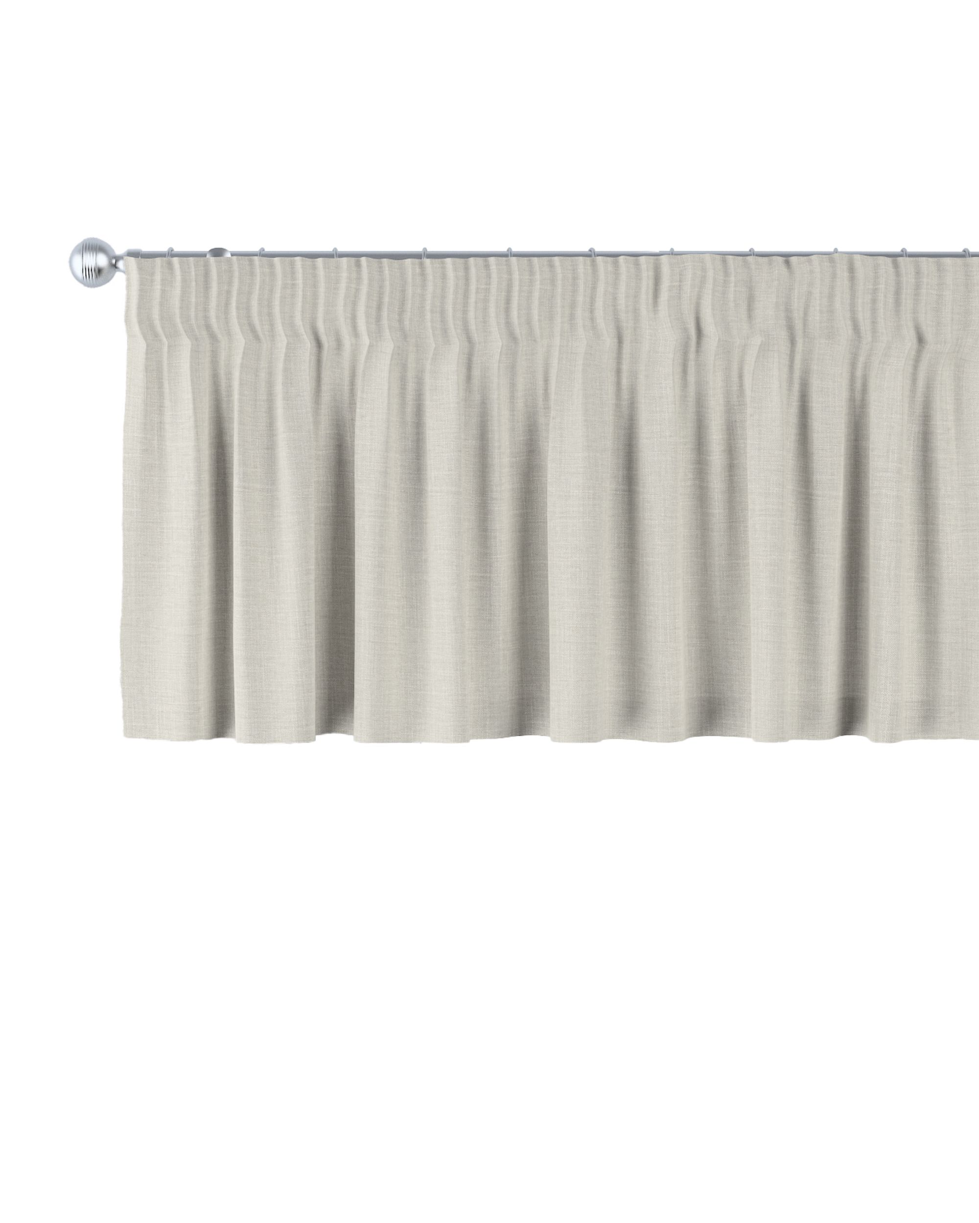 Pencil pleat pelmet product colour grey fabric structured