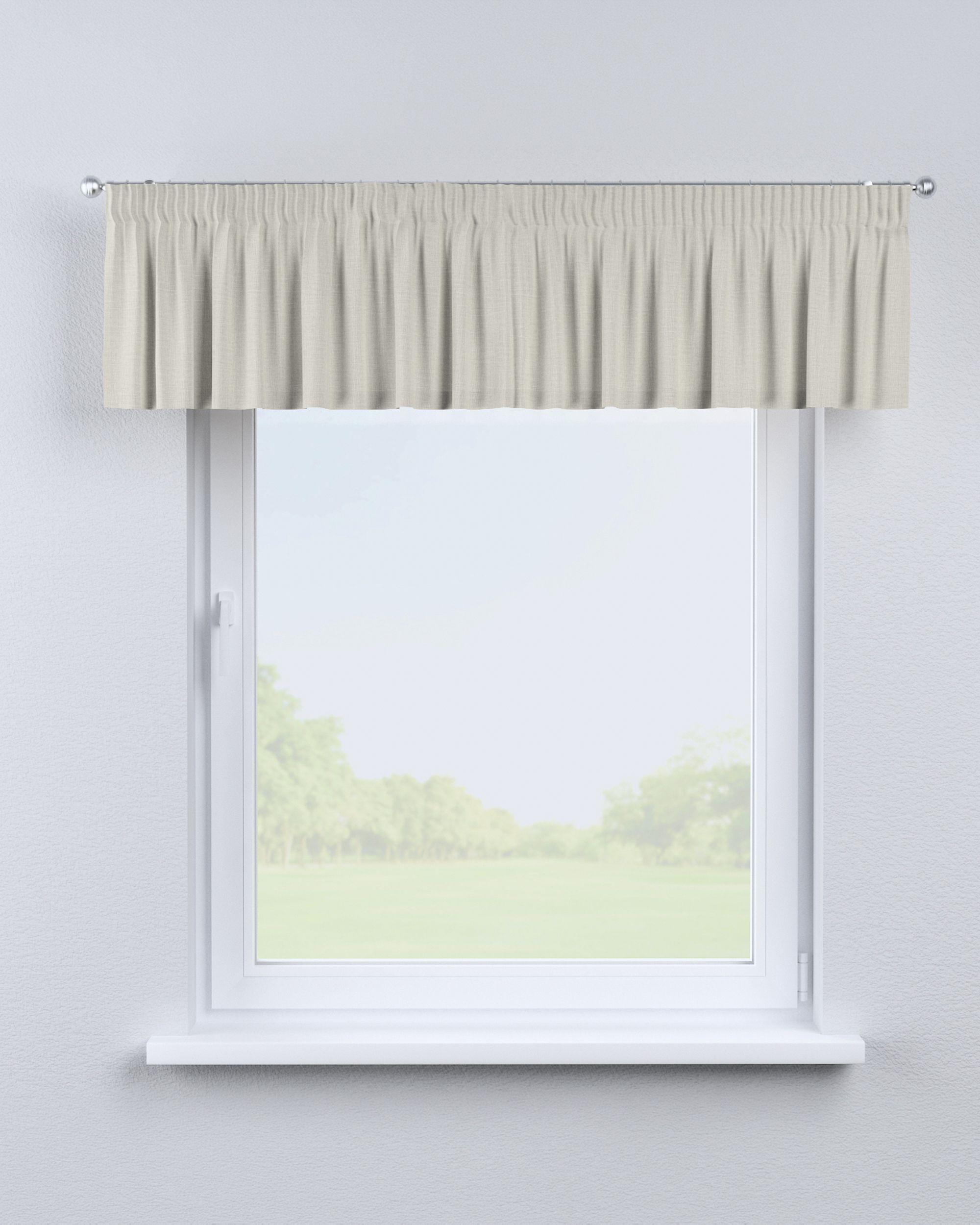 Pencil pleat pelmet product colour grey fabric structured (hover)