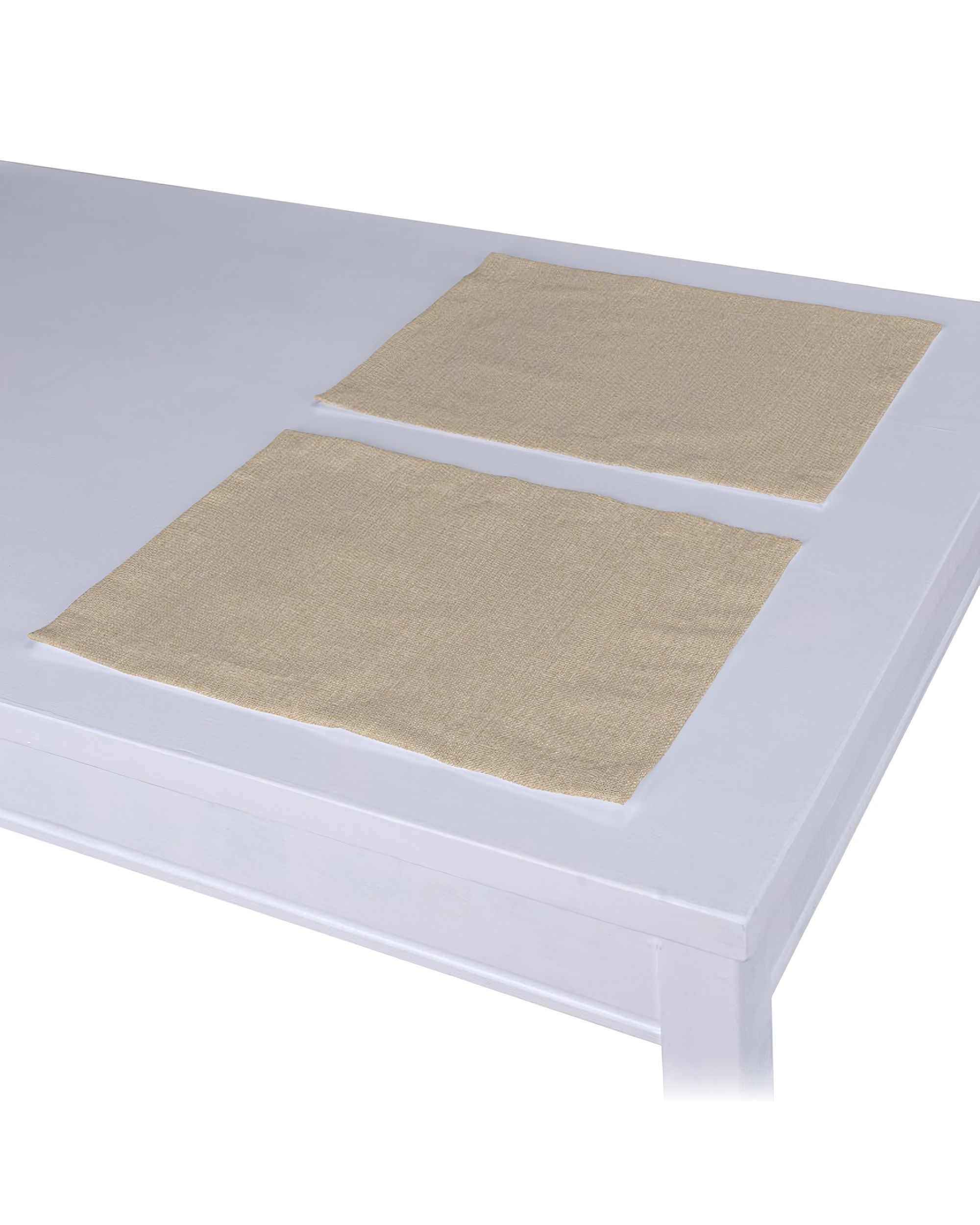 Placemat (set of 2) product colour beige fabric structured