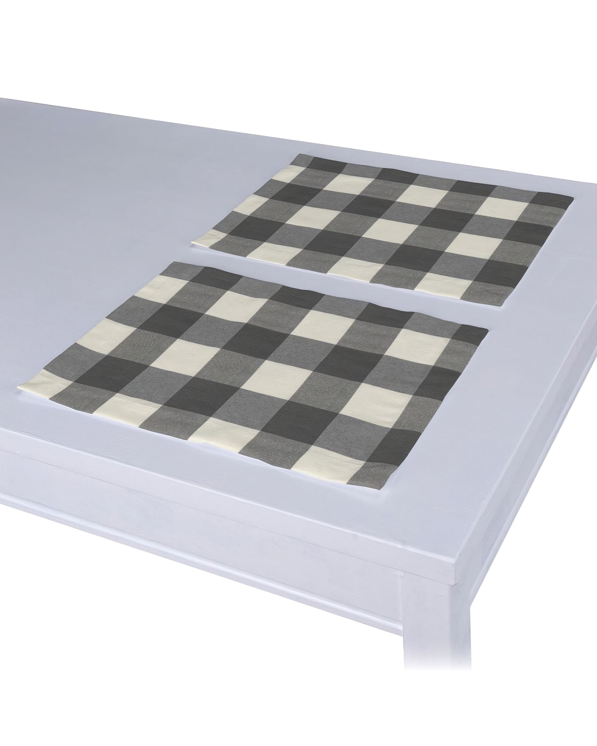 Placemat (set of 2) product colour grey fabric patterned