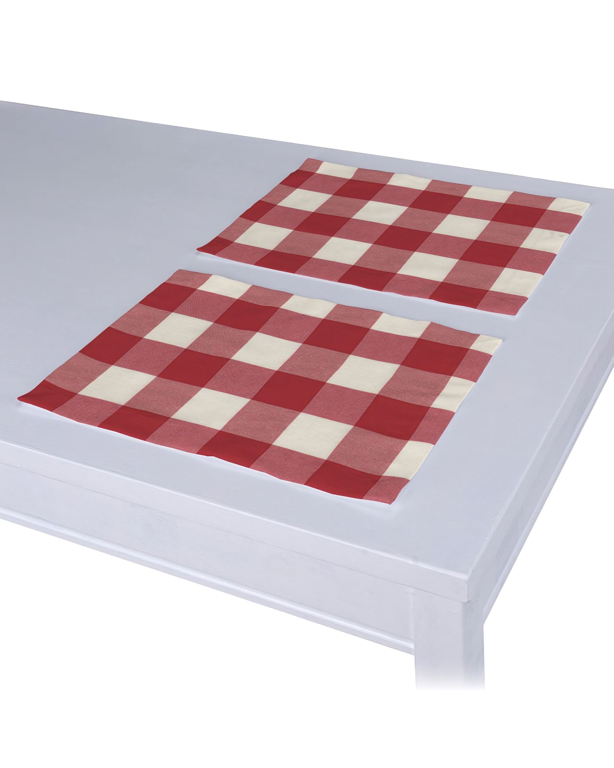 Placemat (set of 2) product colour red fabric patterned