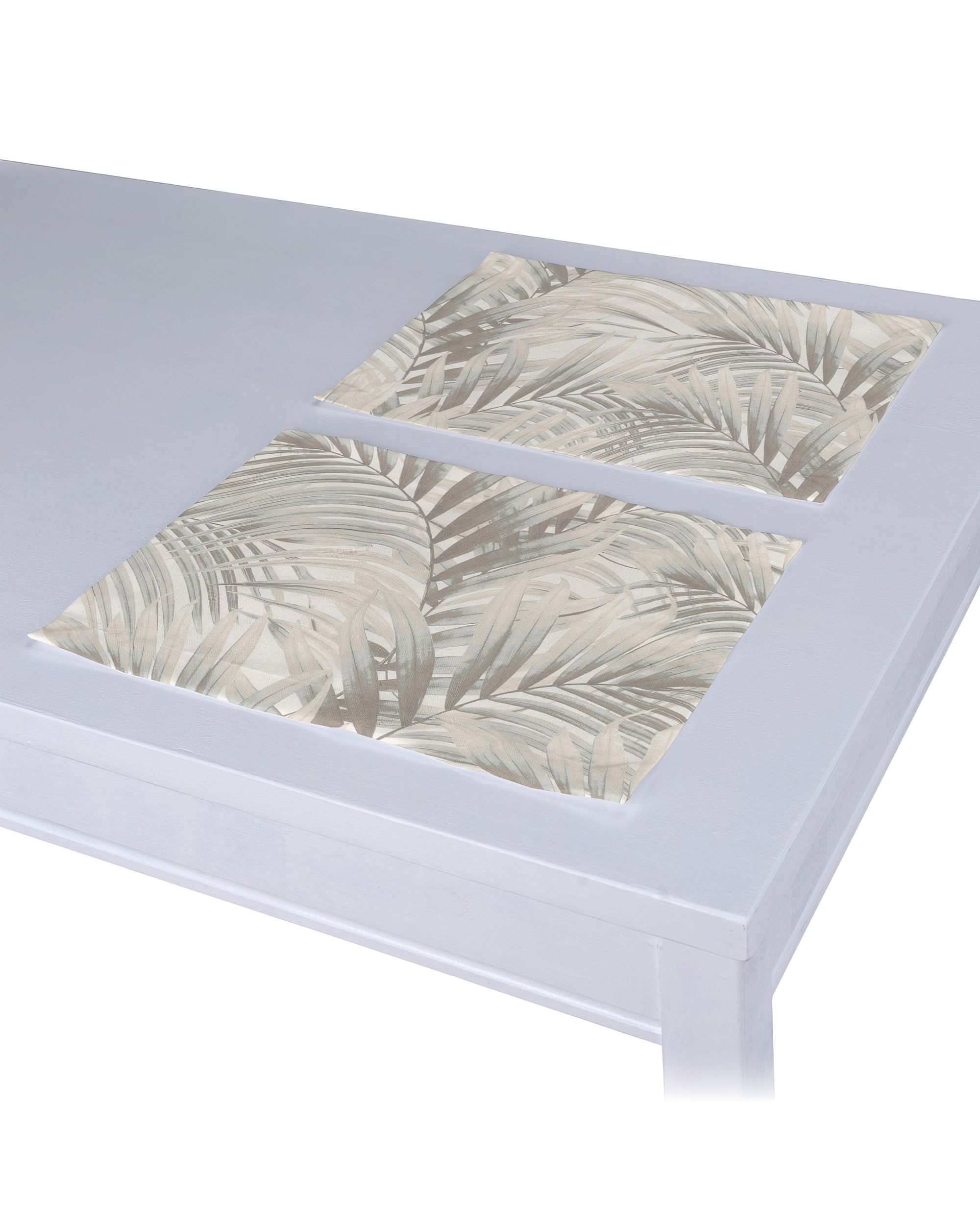 Placemat (set of 2) product colour beige fabric patterned