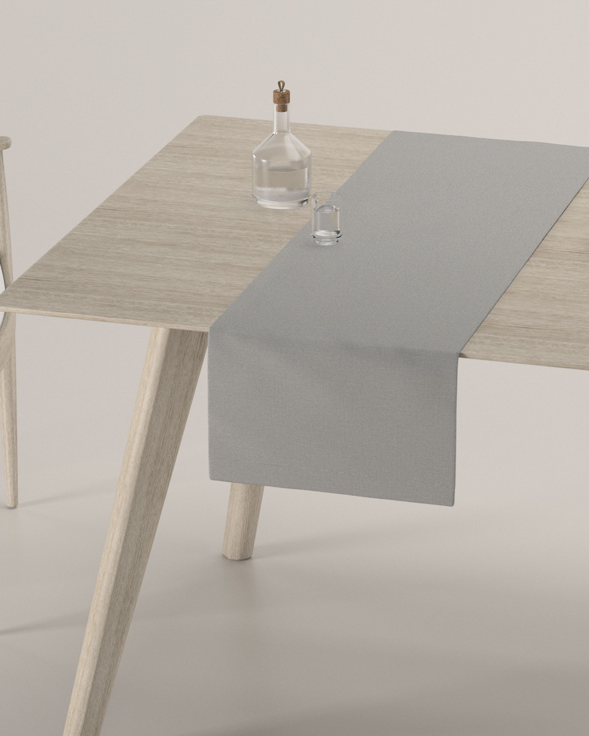Table runner product colour beige fabric stain-resistant, structured (hover)