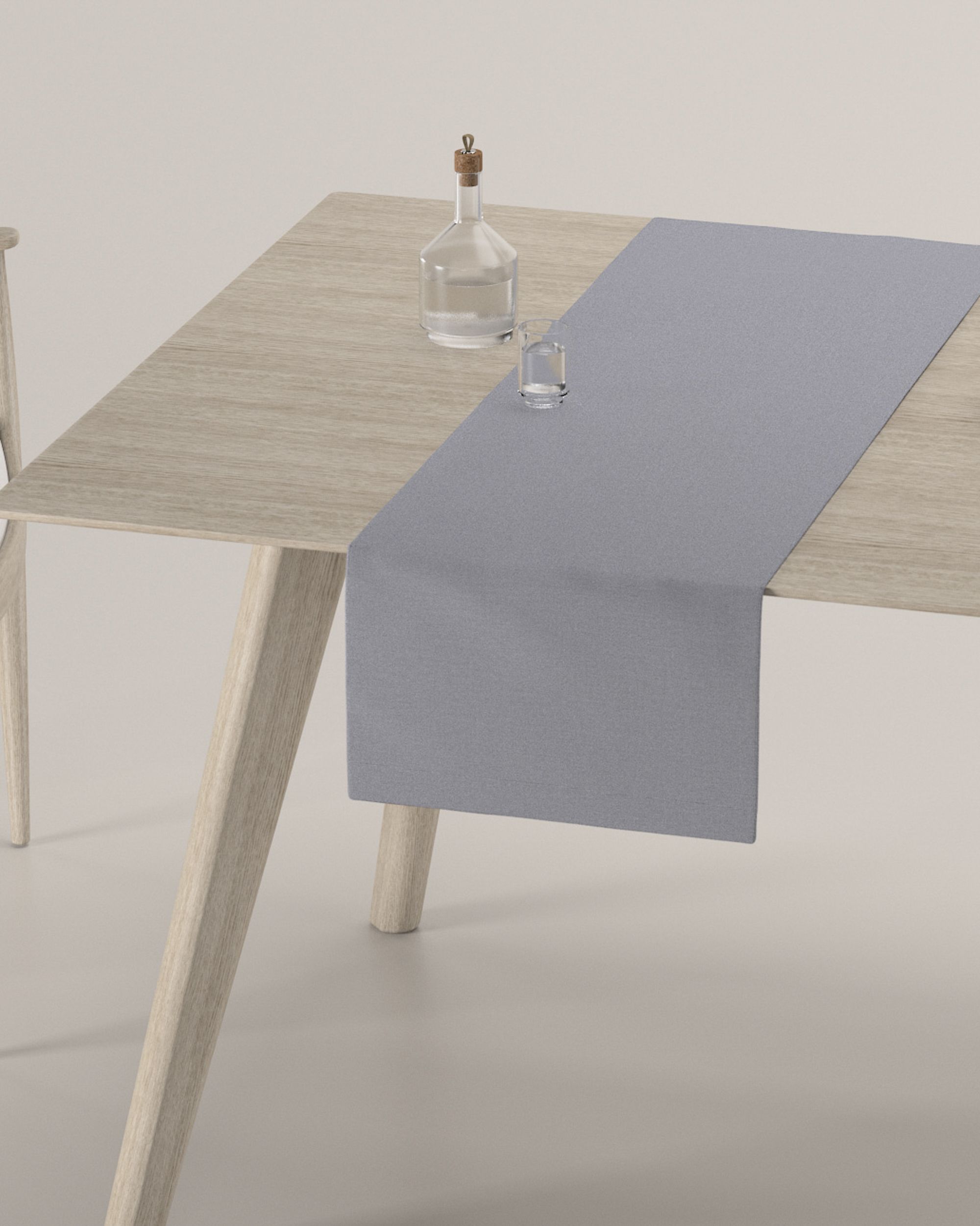 Table runner product colour grey fabric stain-resistant, structured (hover)