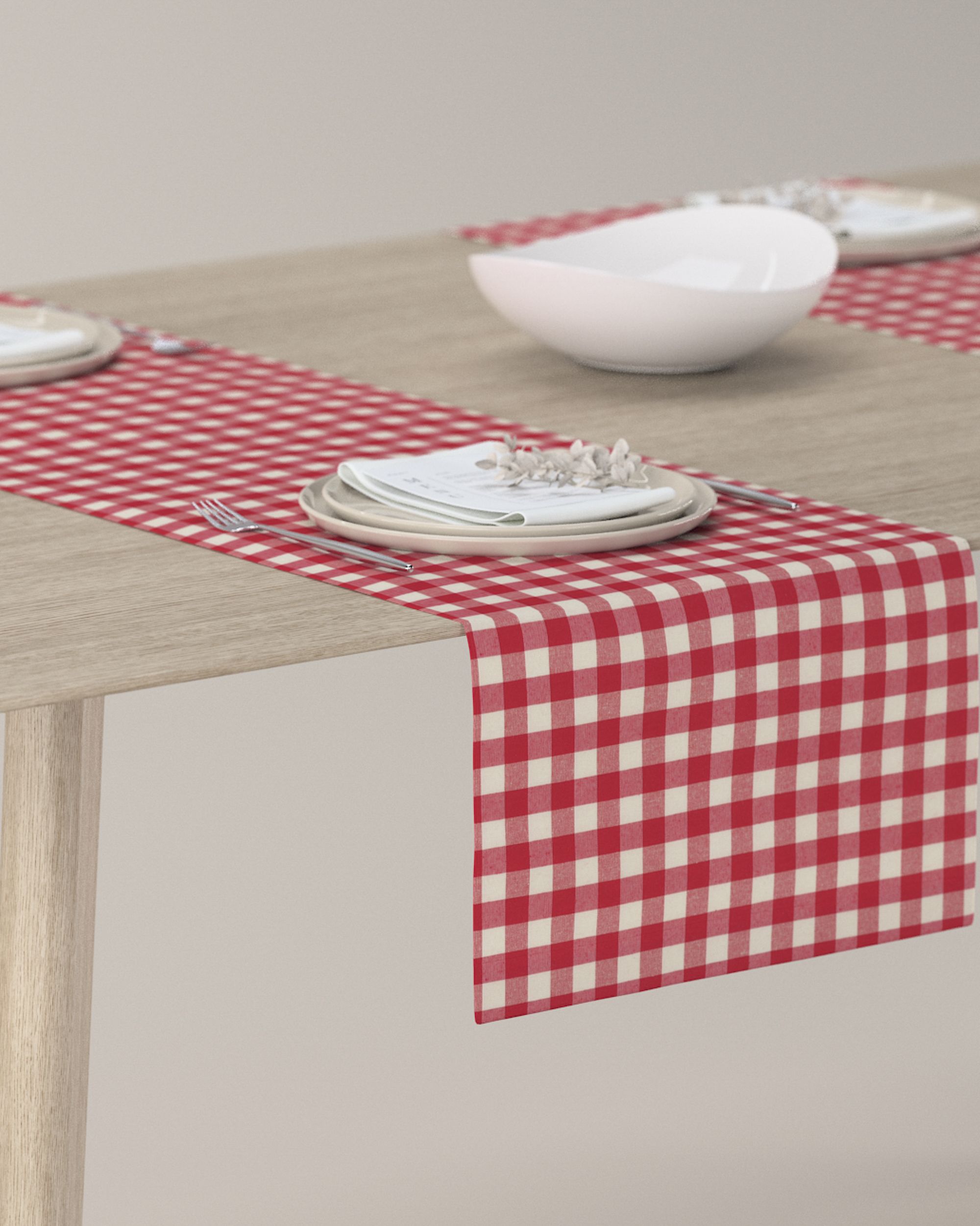 Table runner product colour red fabric patterned