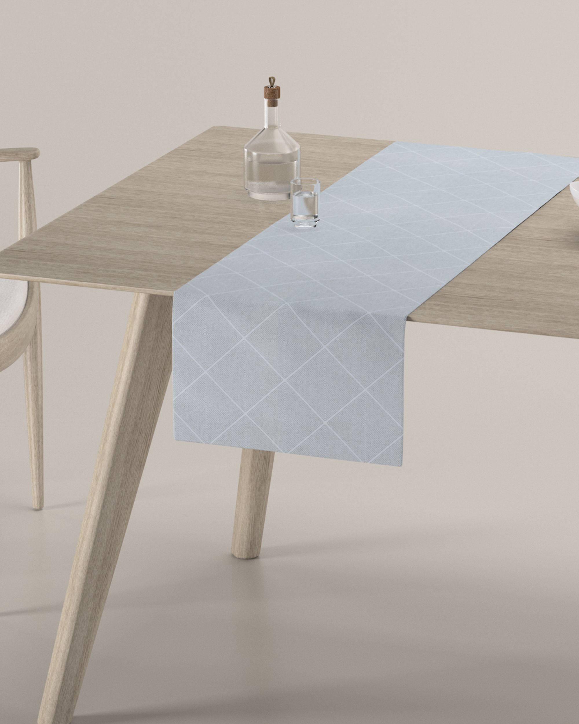 Table runner product colour grey fabric structured, patterned (hover)