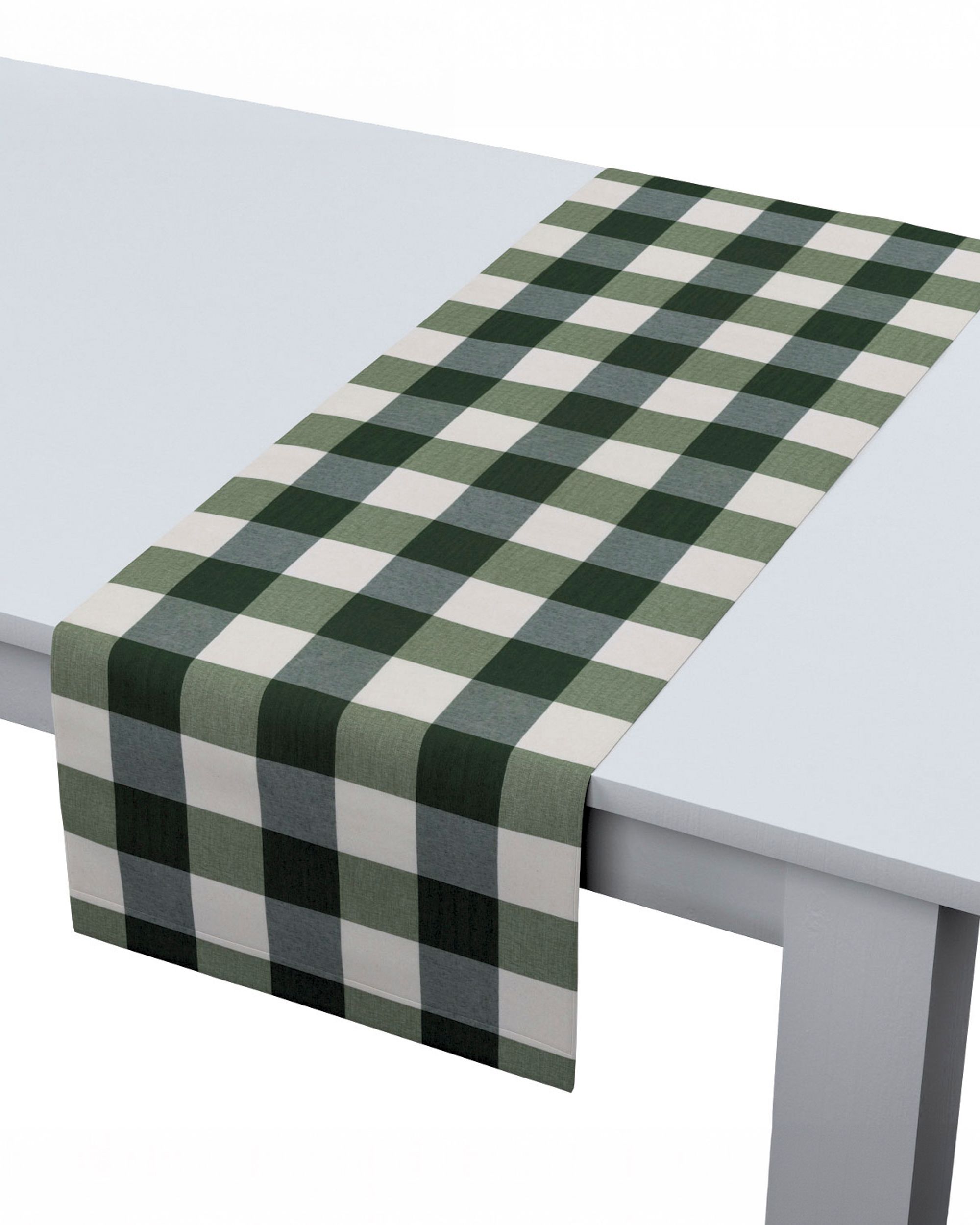 Table runner product colour green fabric patterned
