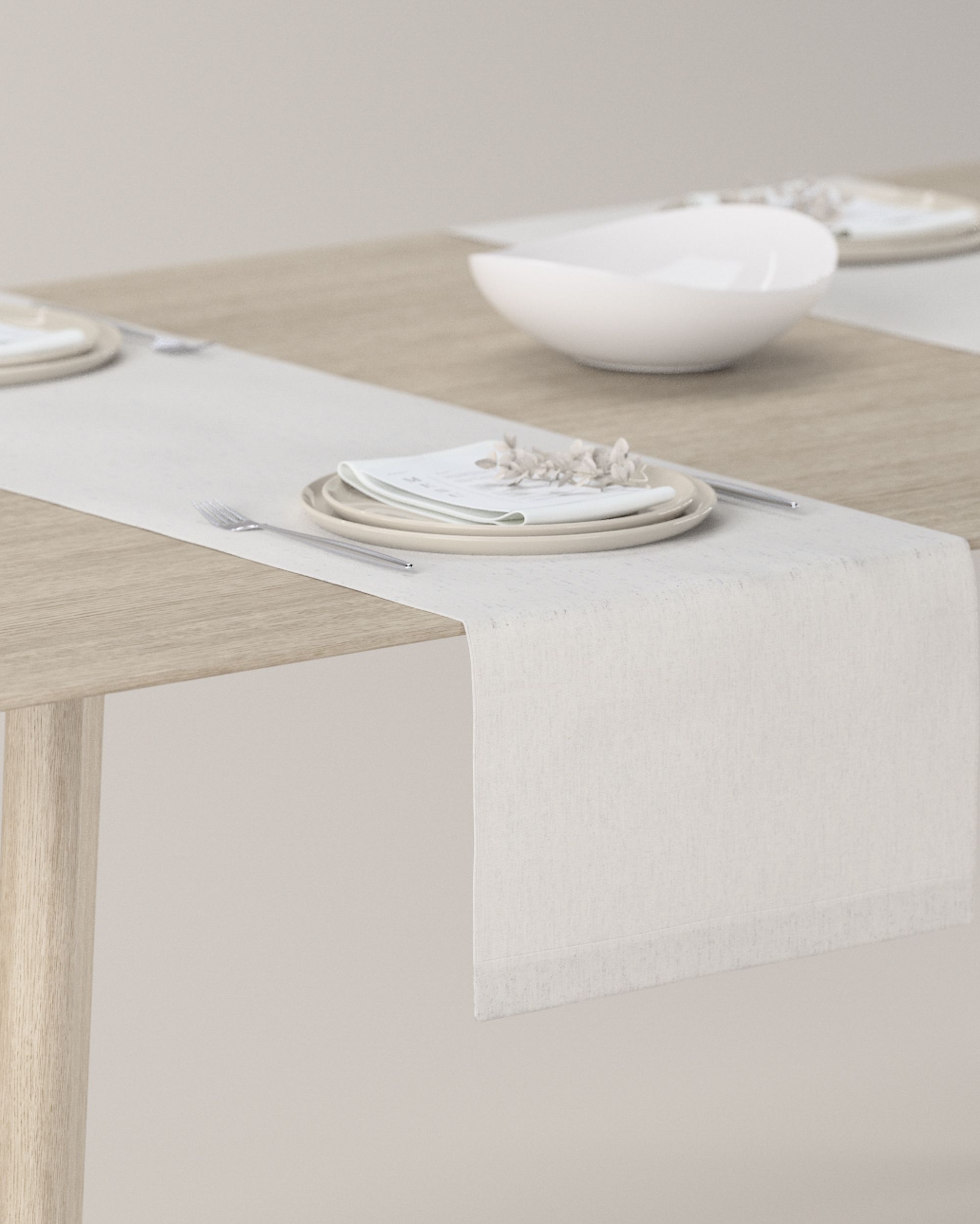 Table runner product colour beige