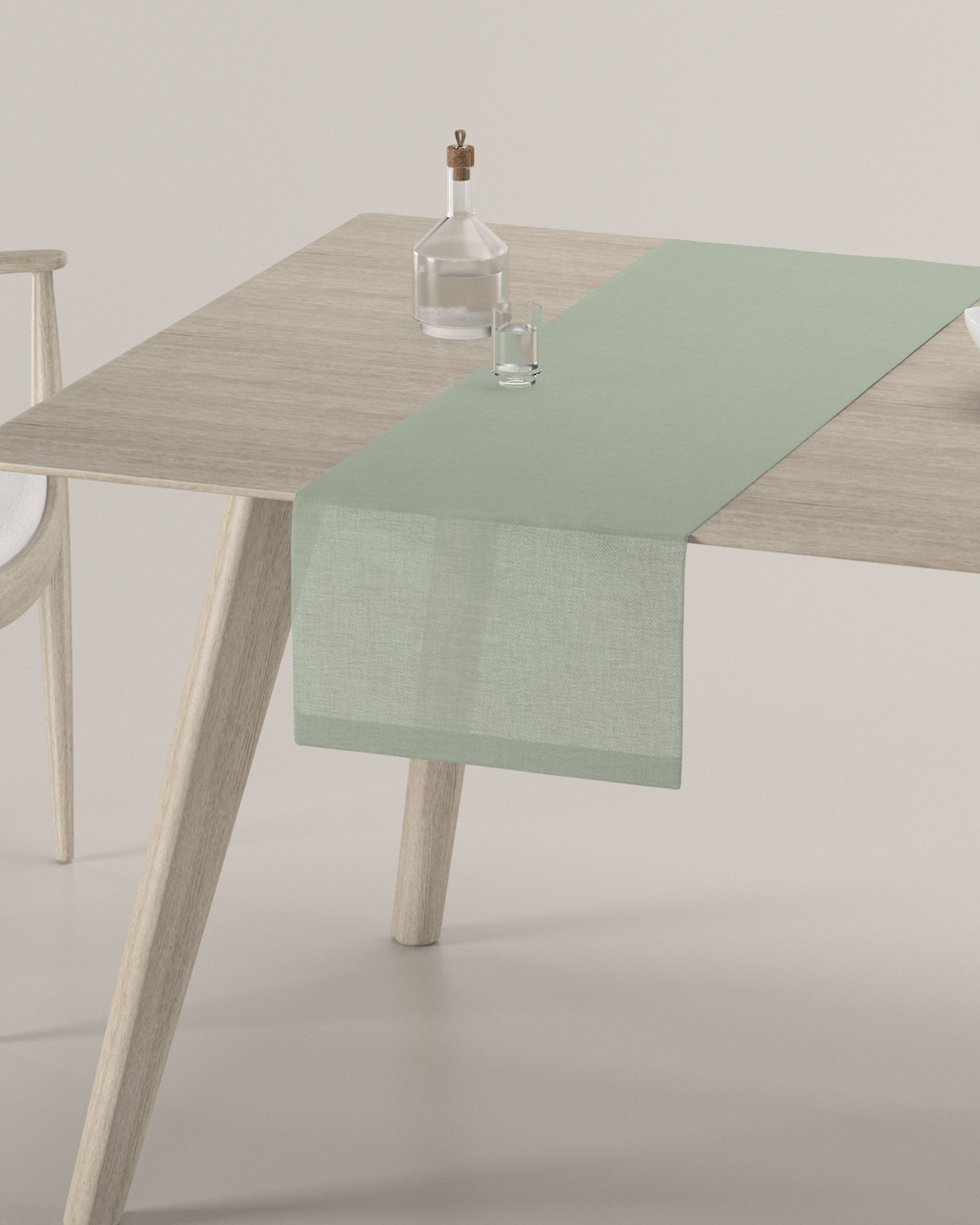 Table runner product colour green fabric structured (hover)