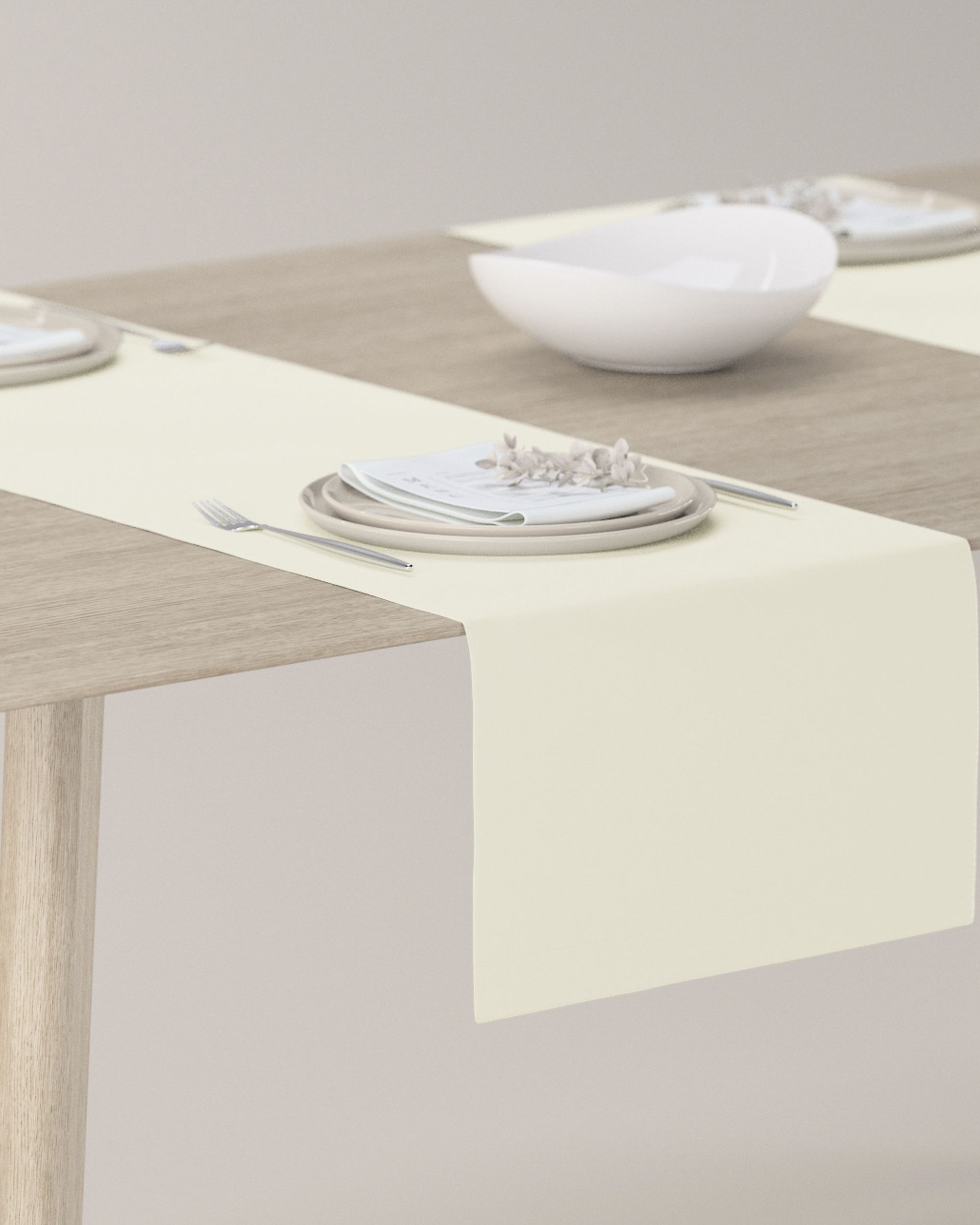 Table runner product colour cream