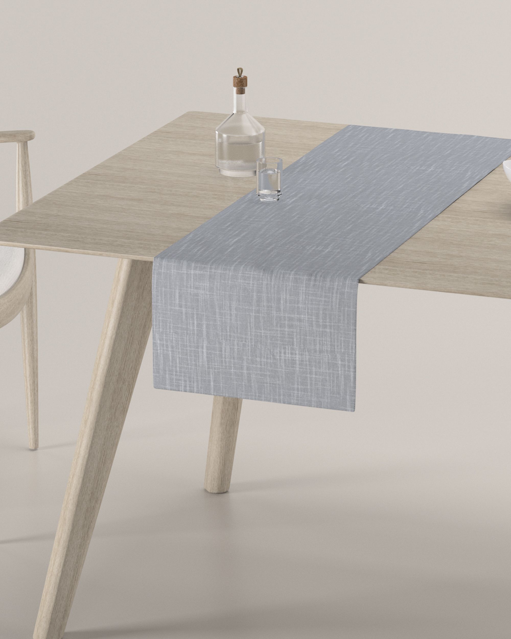 Table runner product colour grey fabric structured (hover)