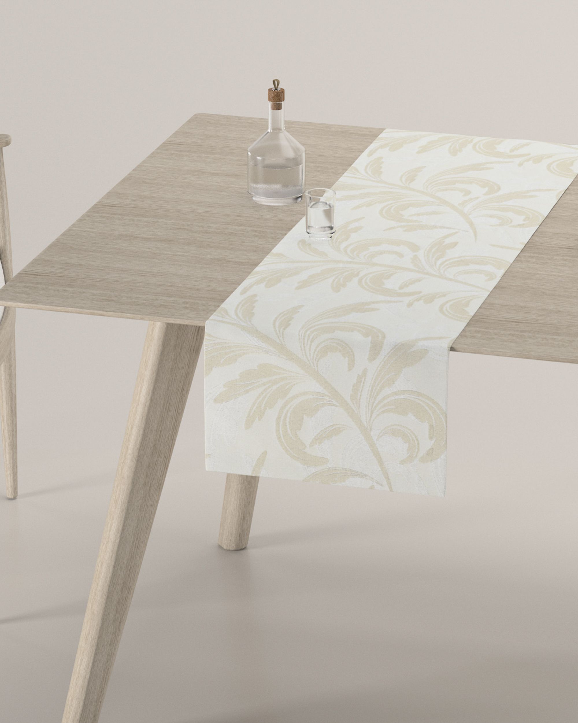 Table runner product colour grey fabric gloss, structured, patterned