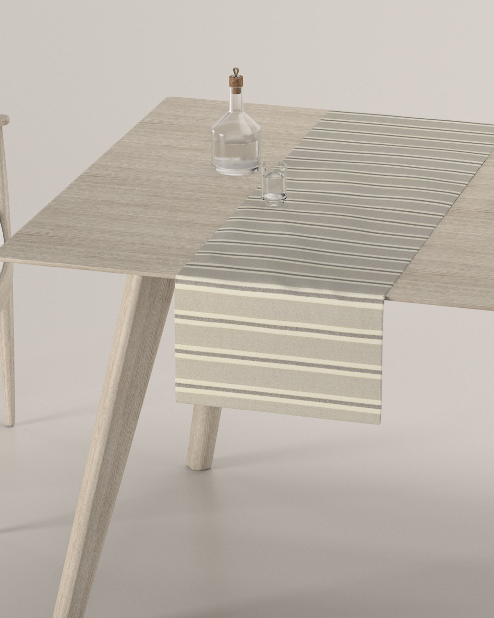 Table runner product colour beige fabric structured, patterned