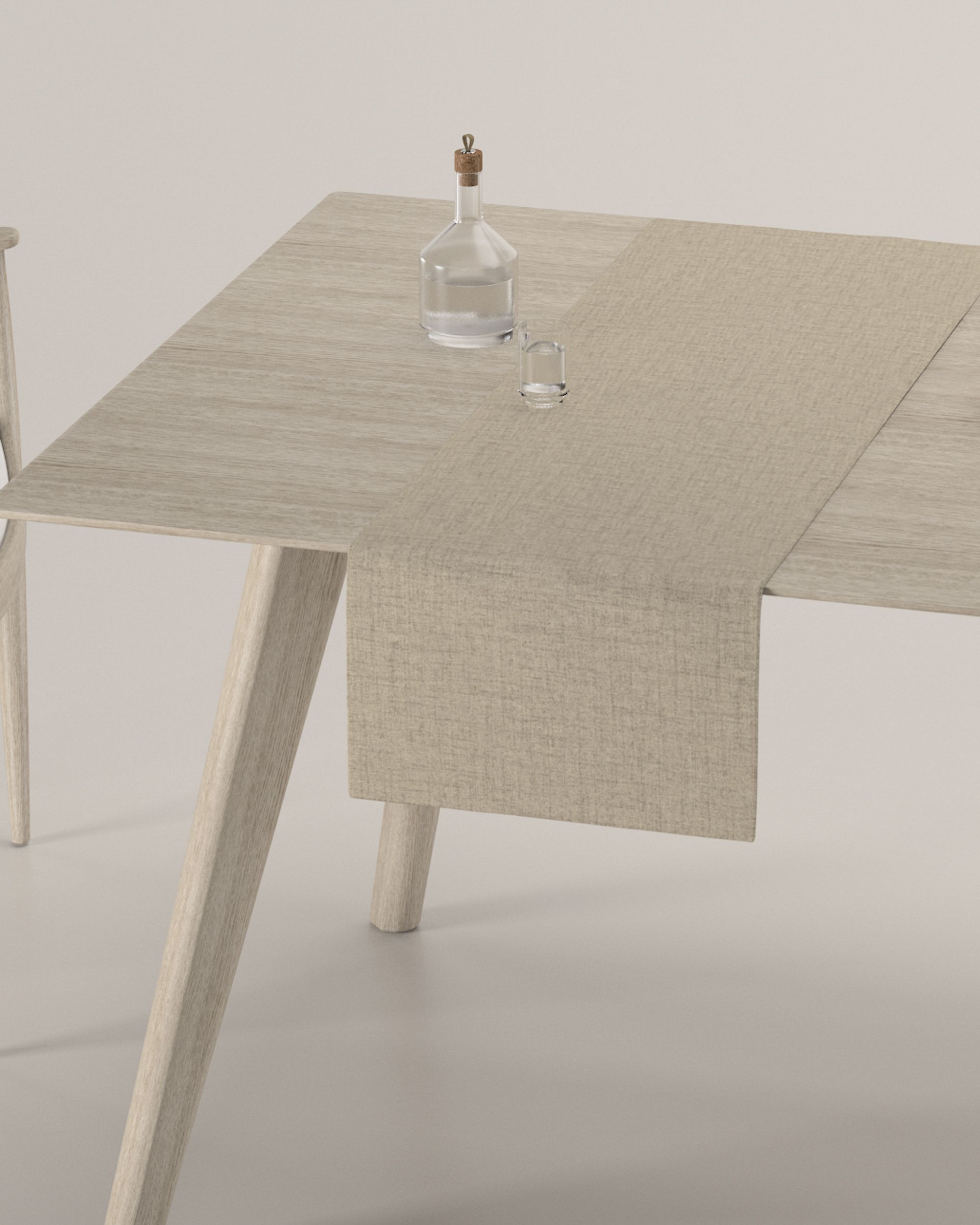 Table runner product colour green fabric structured, blackout (hover)