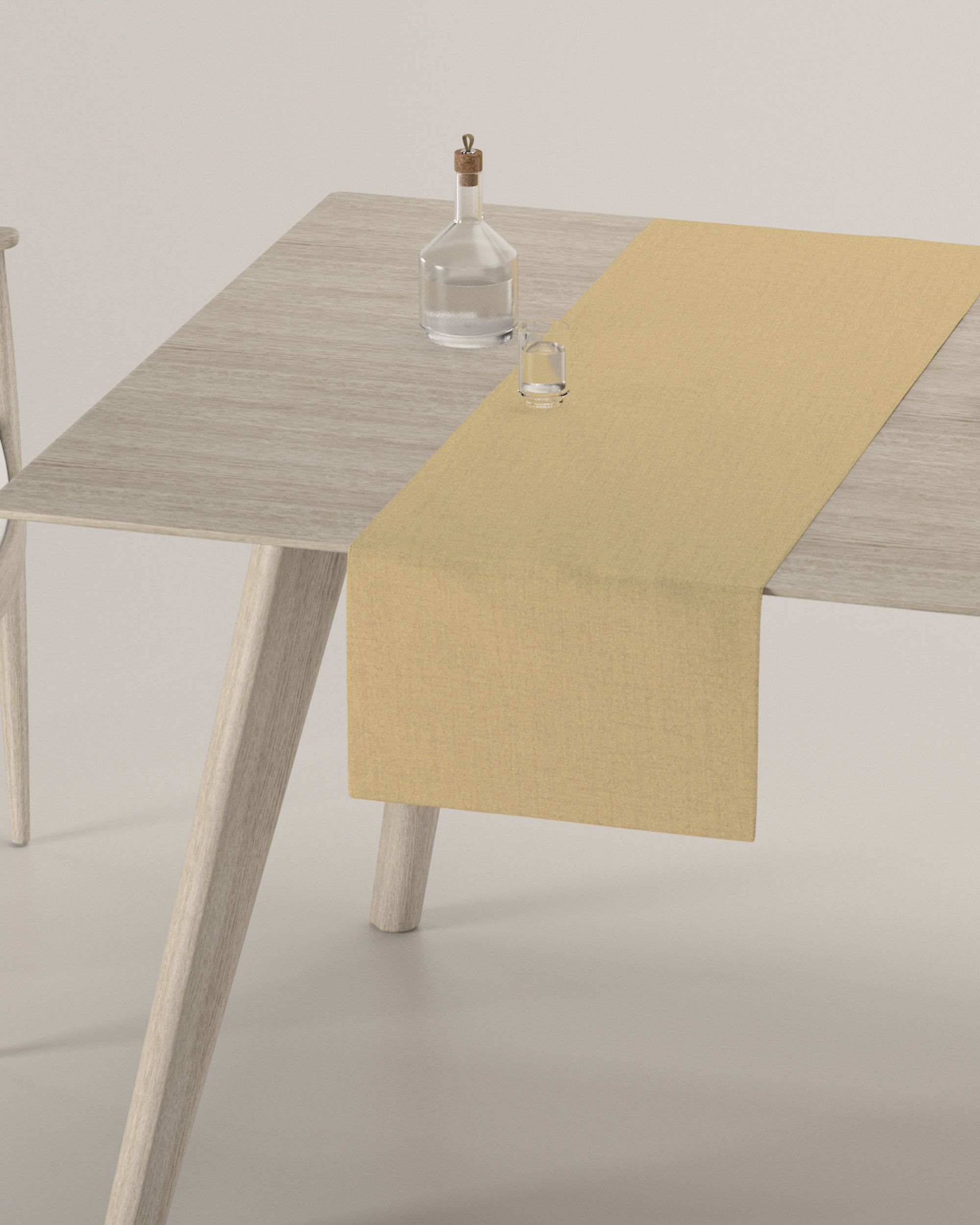 Table runner product colour yellow fabric structured, blackout (hover)
