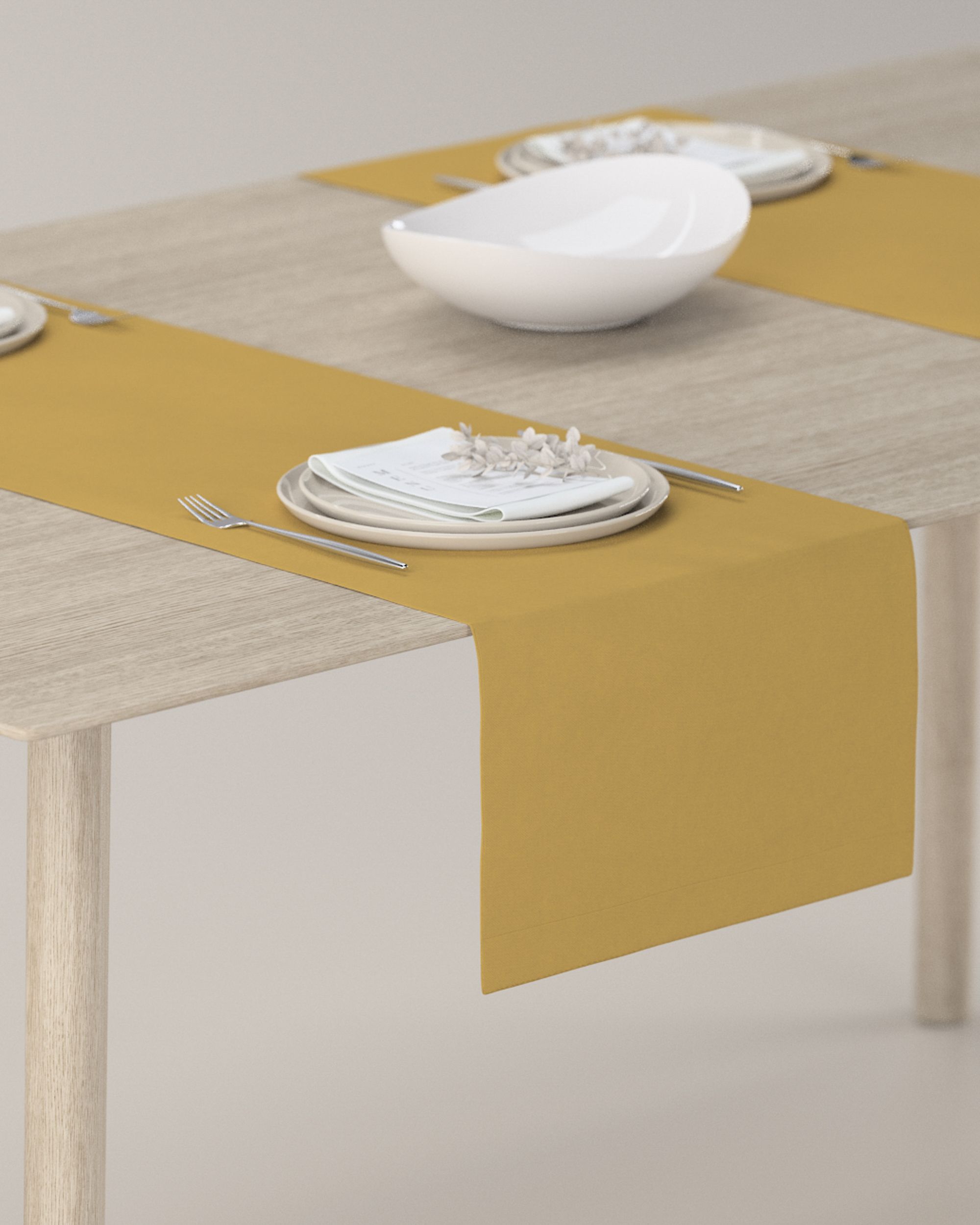 Table runner product colour yellow fabric blackout