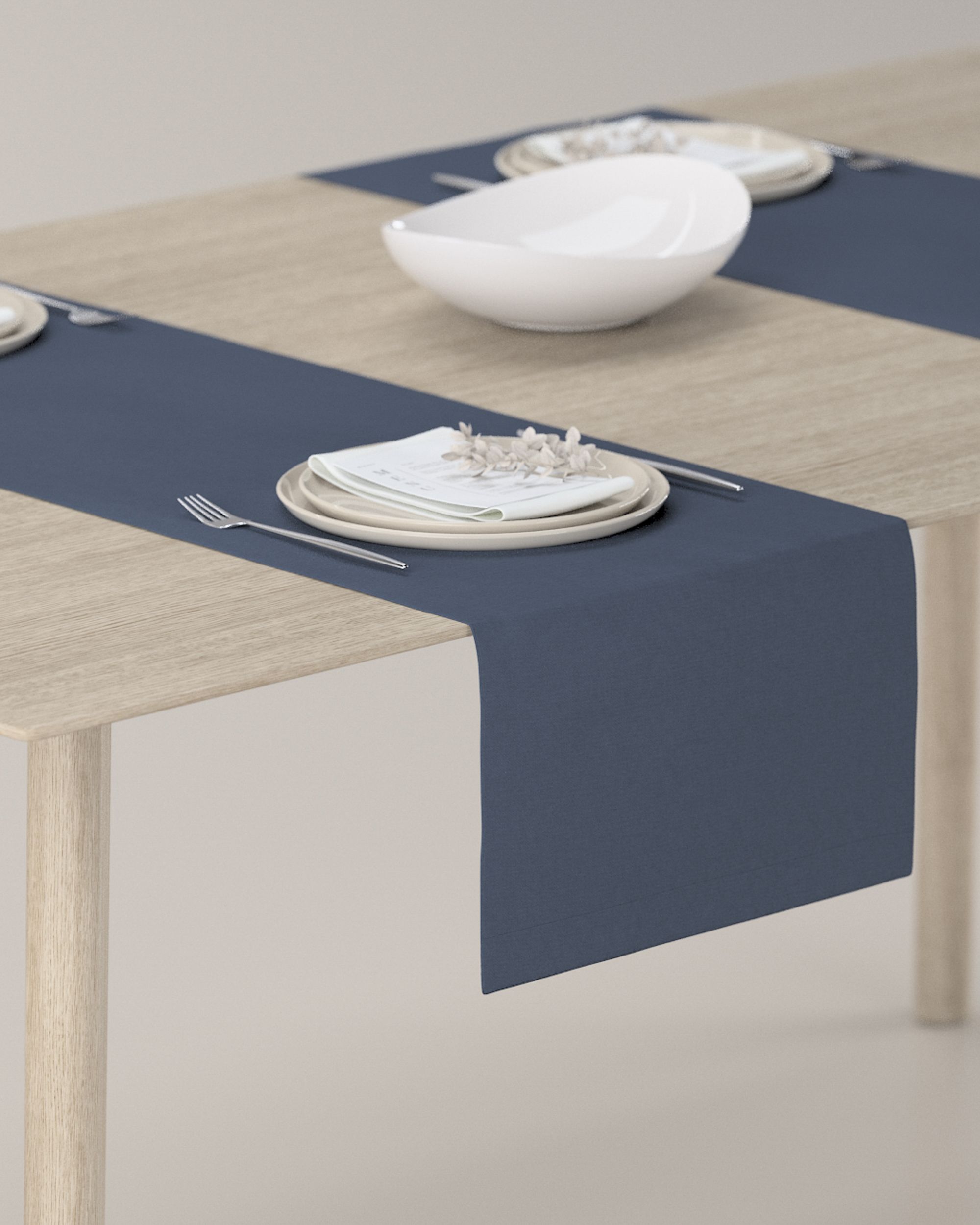 Table runner product colour navy blue fabric blackout