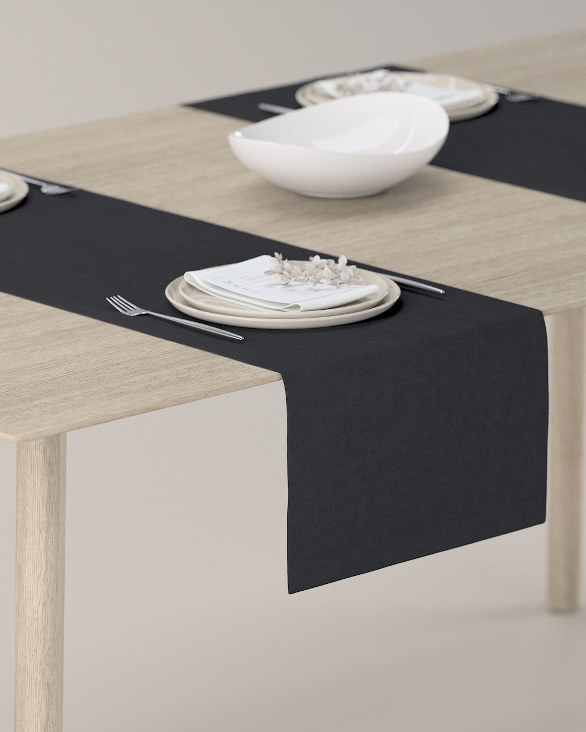 Table runner product colour black fabric blackout