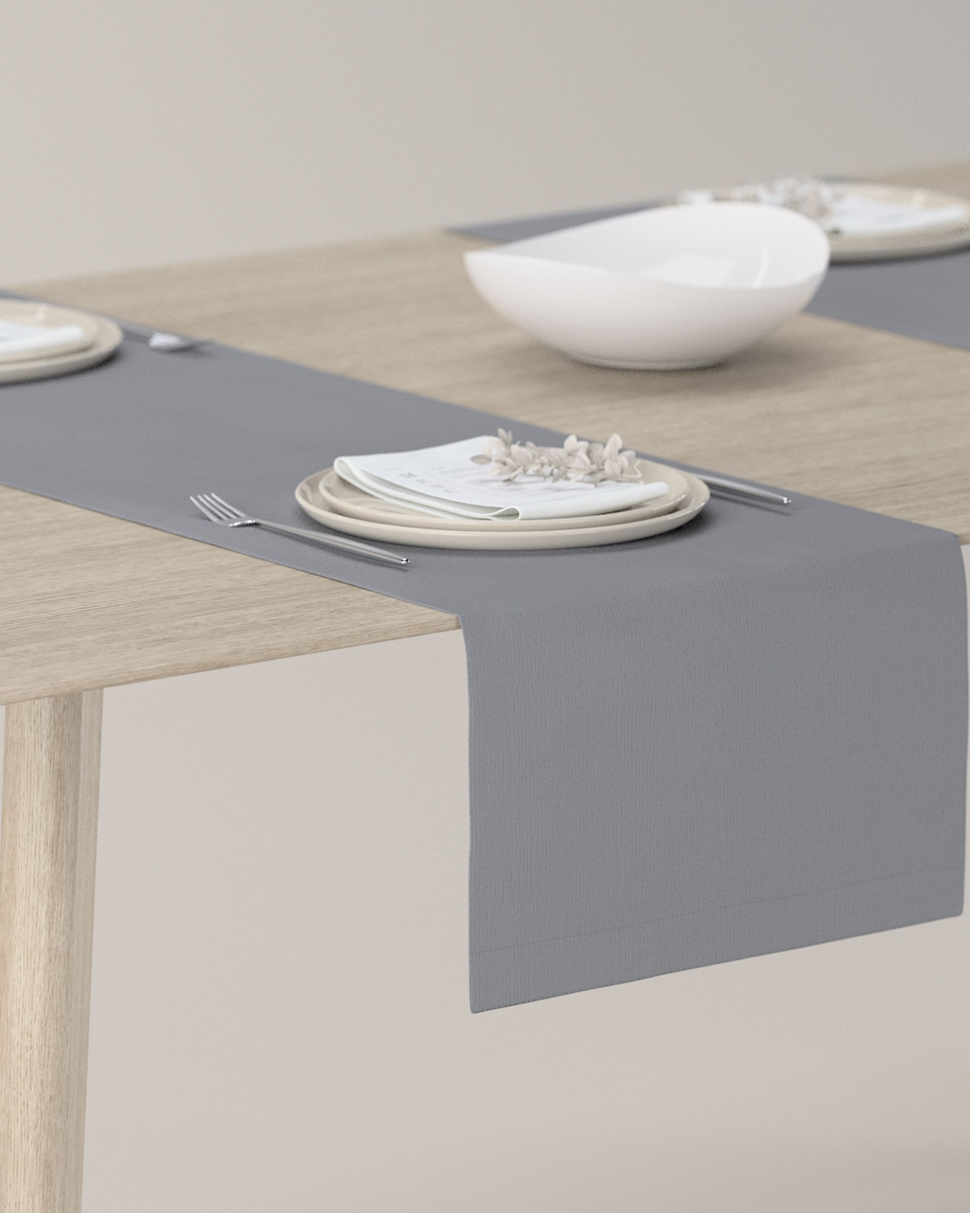 Table runner product colour grey