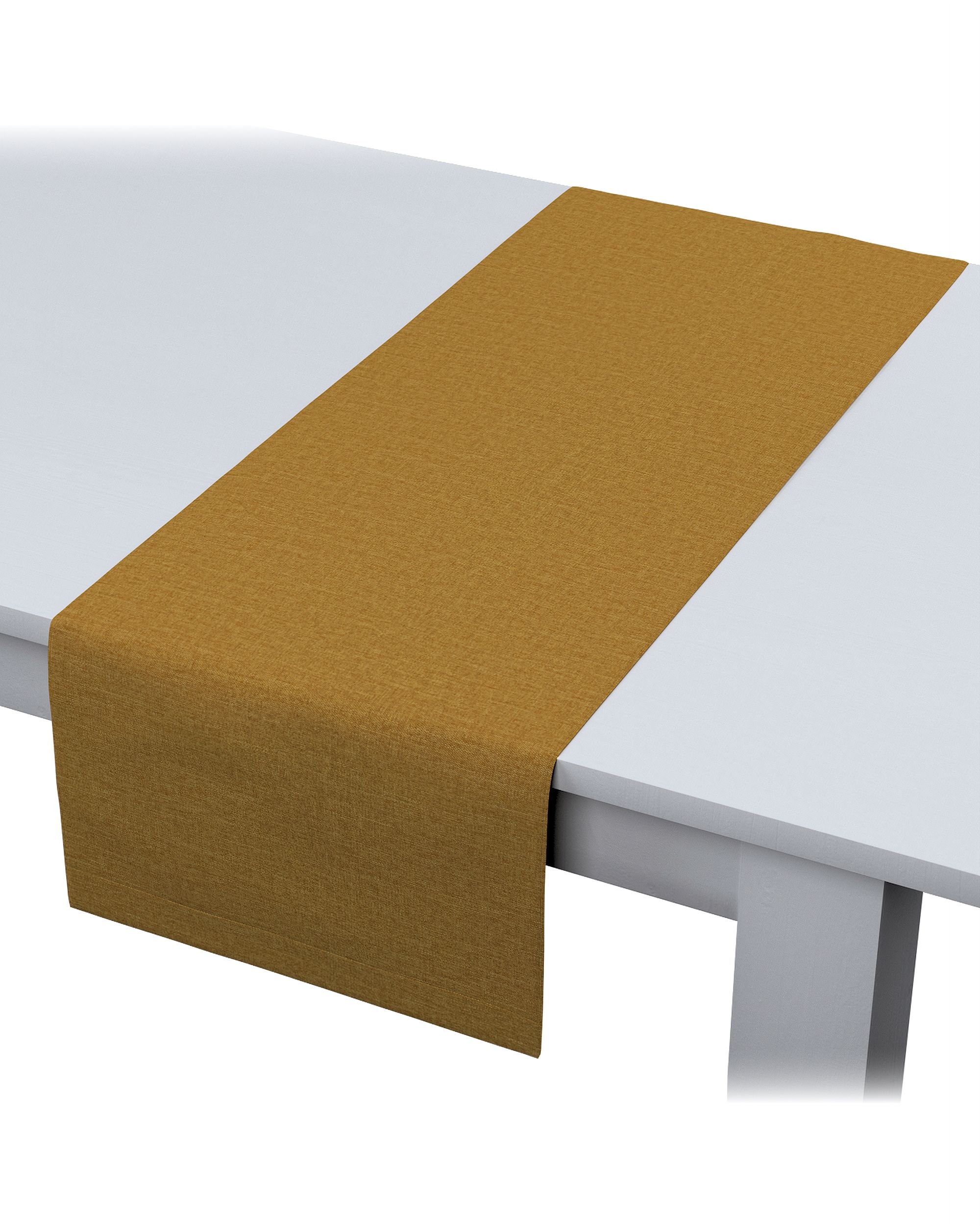 Table runner product colour yellow fabric structured (hover)
