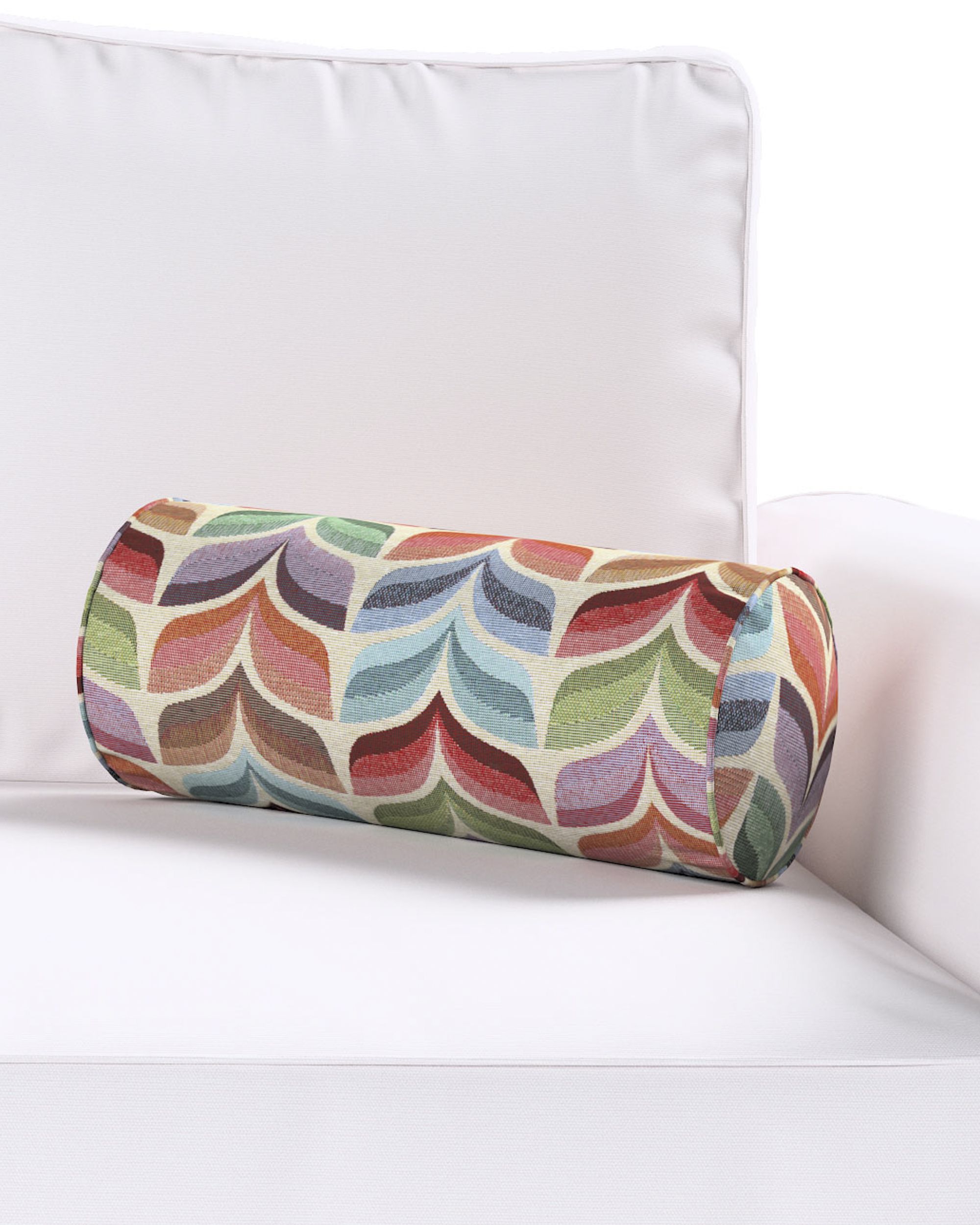 Simple bolster pillow product colour multicolour fabric structured, patterned (hover)