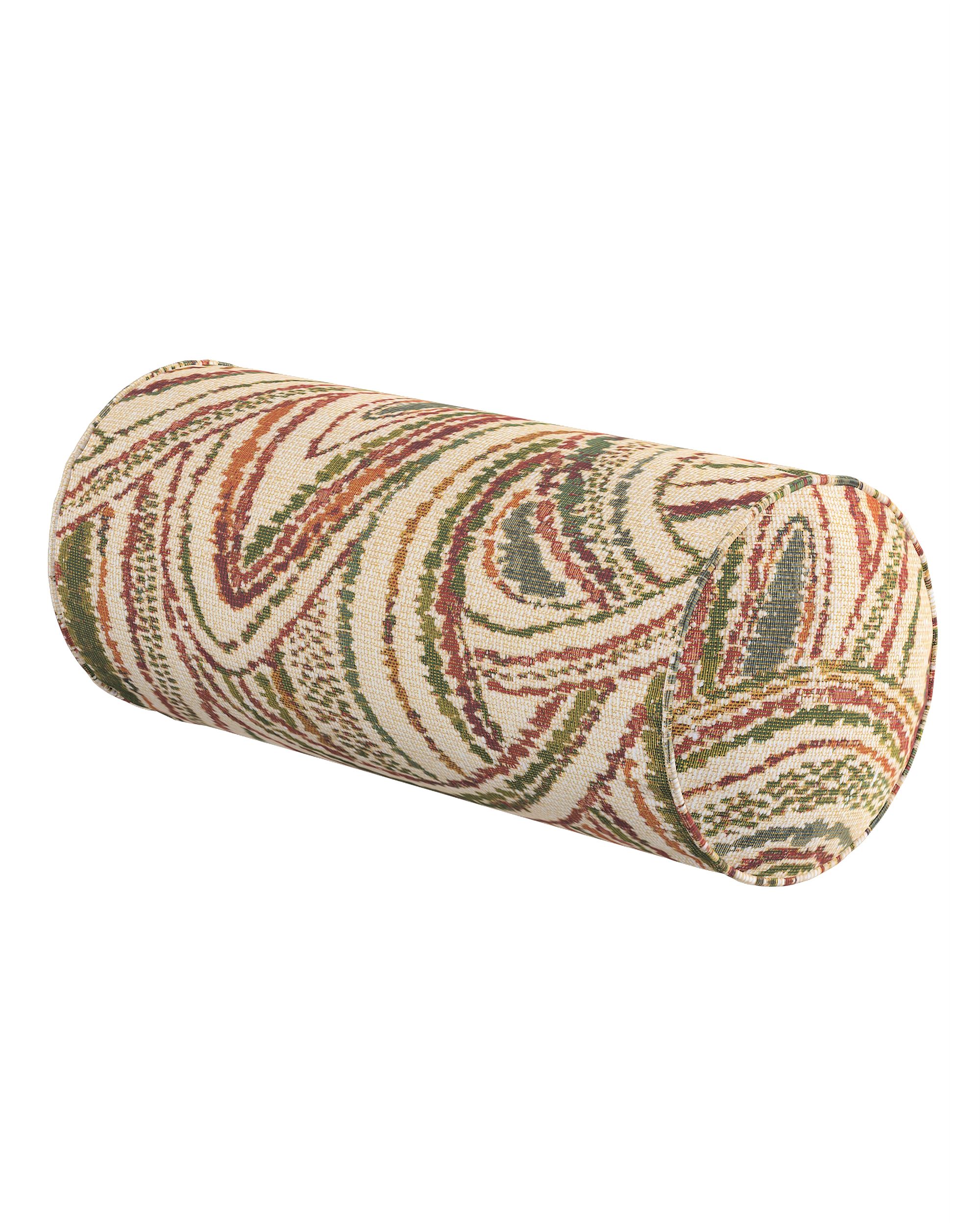 Simple bolster pillow product colour multicolour fabric structured, patterned