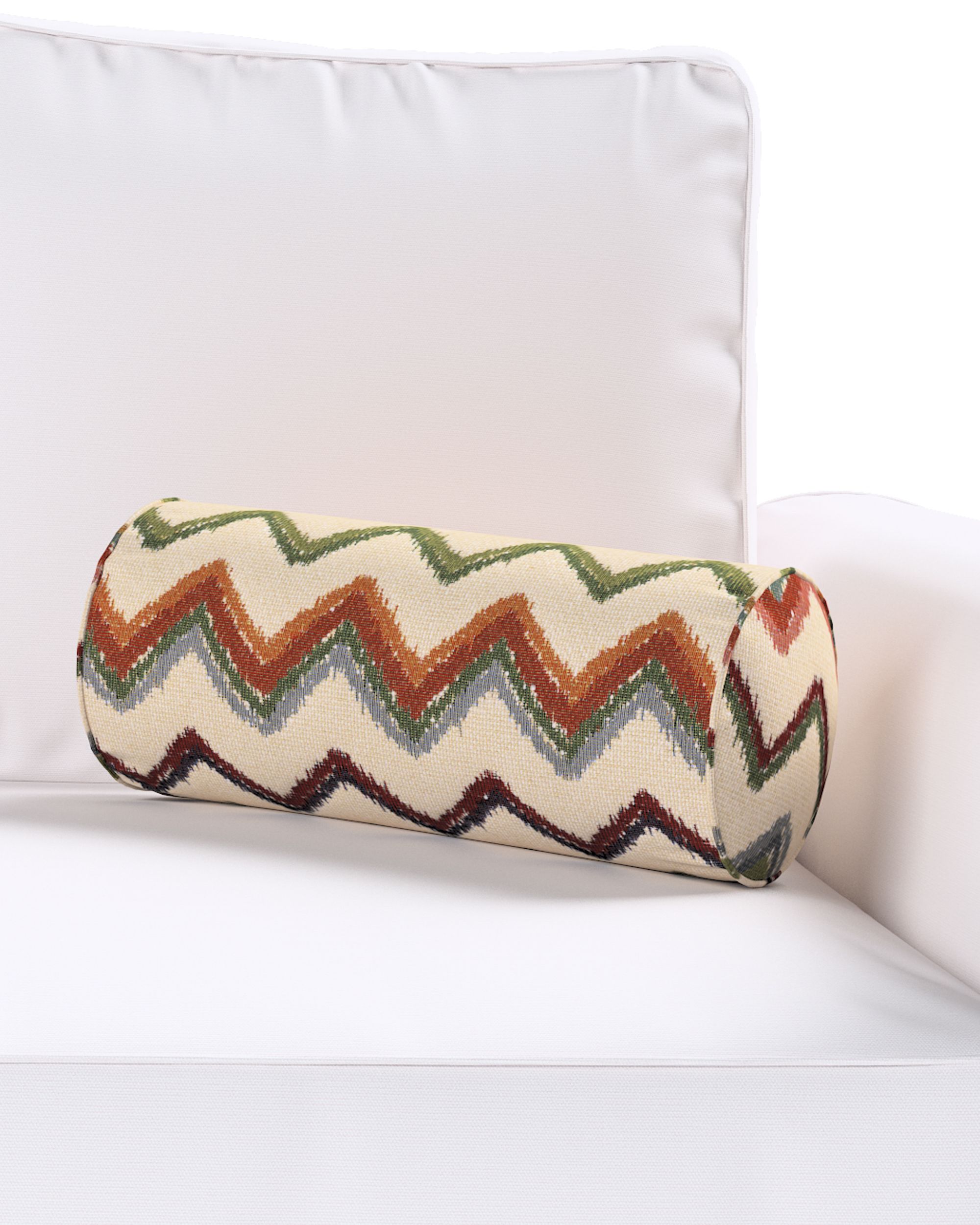 Simple bolster pillow product colour multicolour fabric structured, patterned (hover)