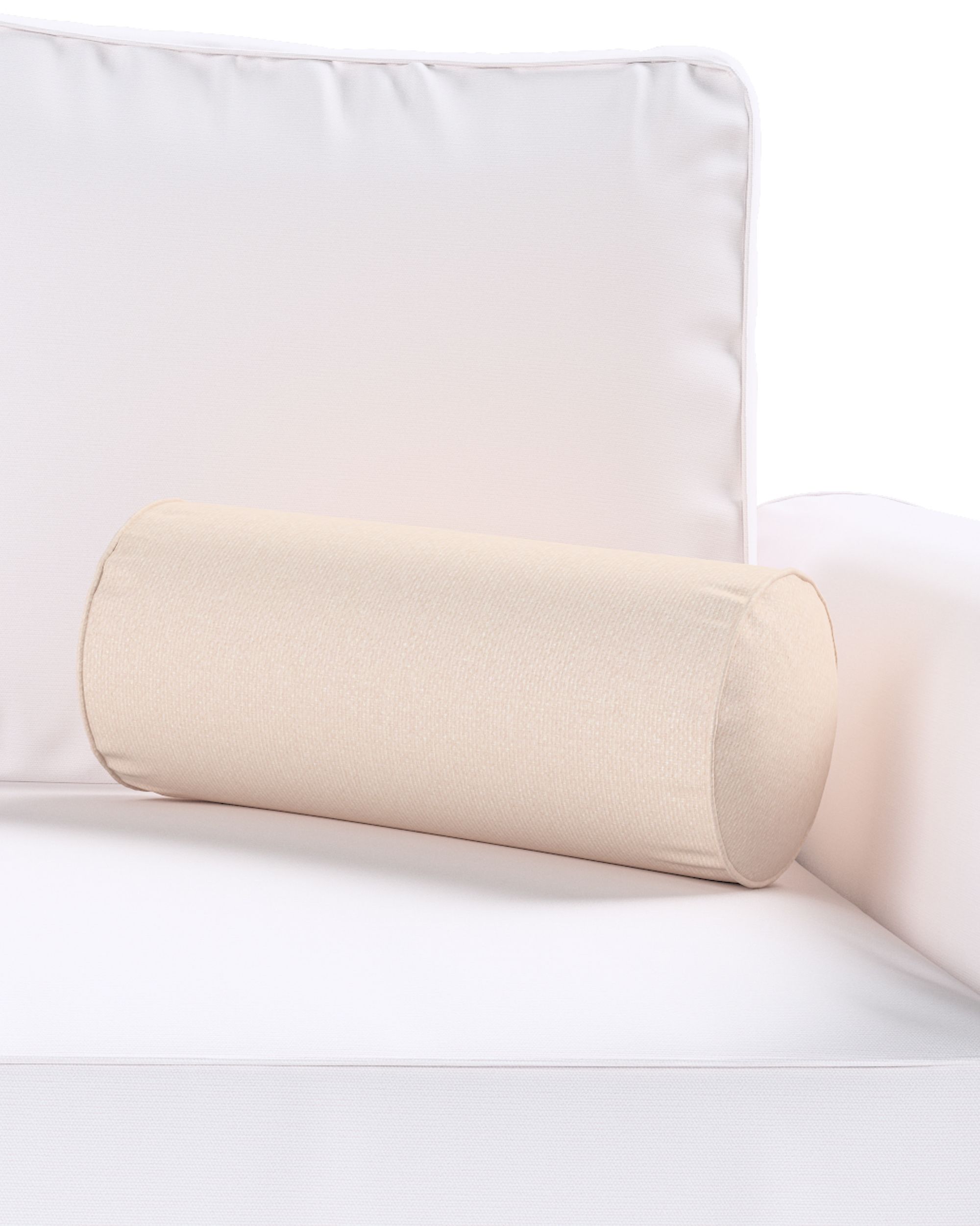 Simple bolster pillow product colour pink fabric structured (hover)