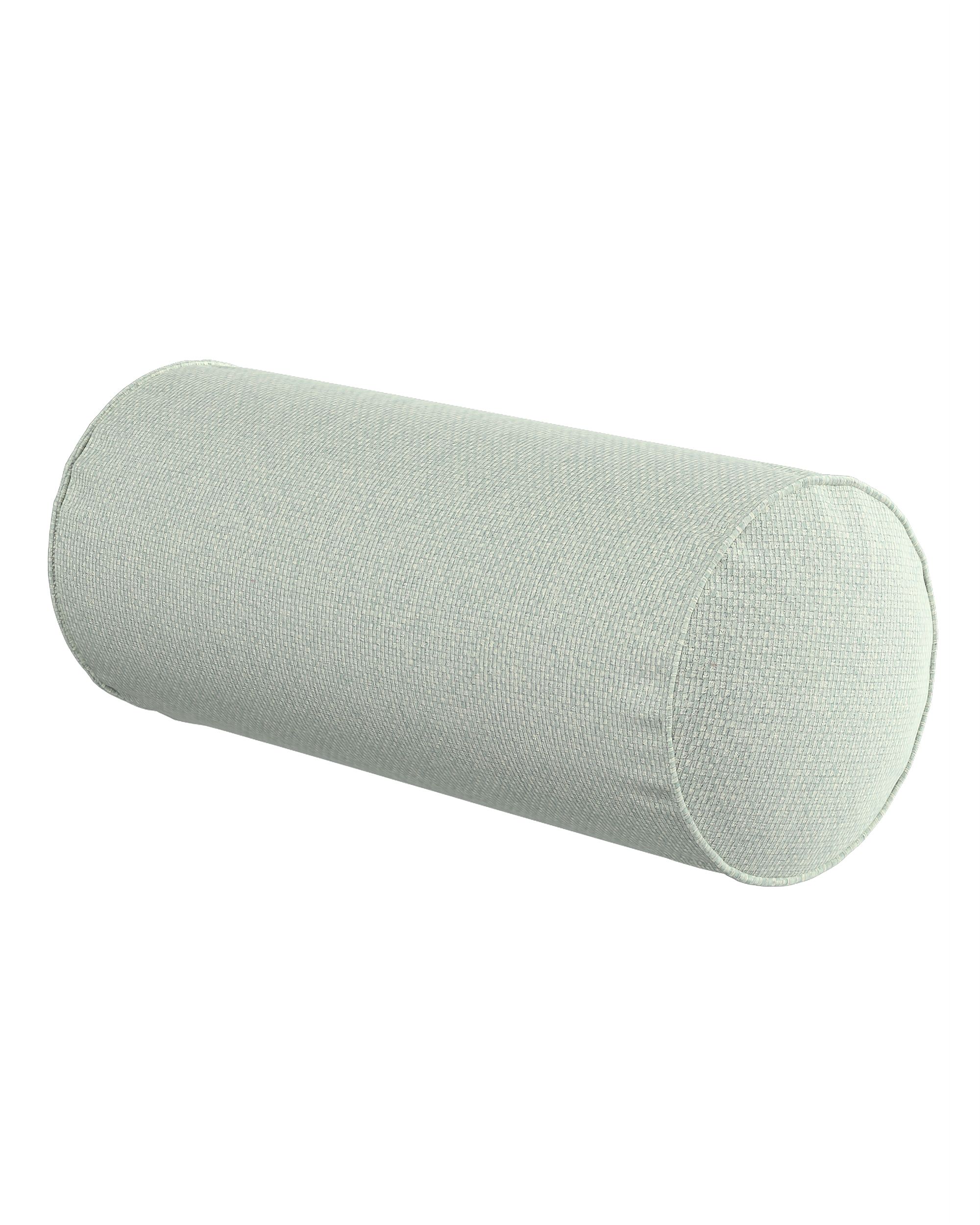 Simple bolster pillow product colour blue fabric structured