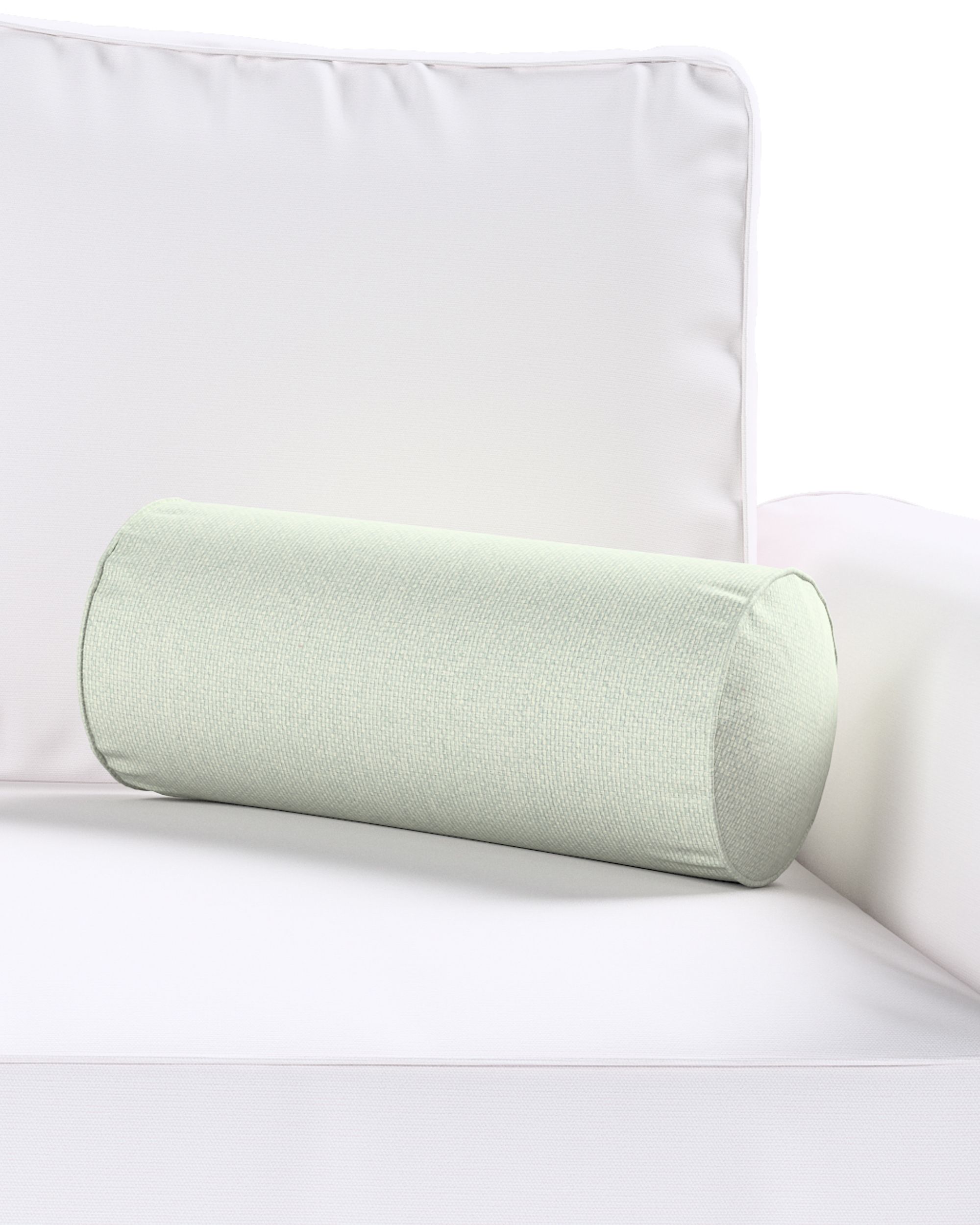 Simple bolster pillow product colour blue fabric structured (hover)