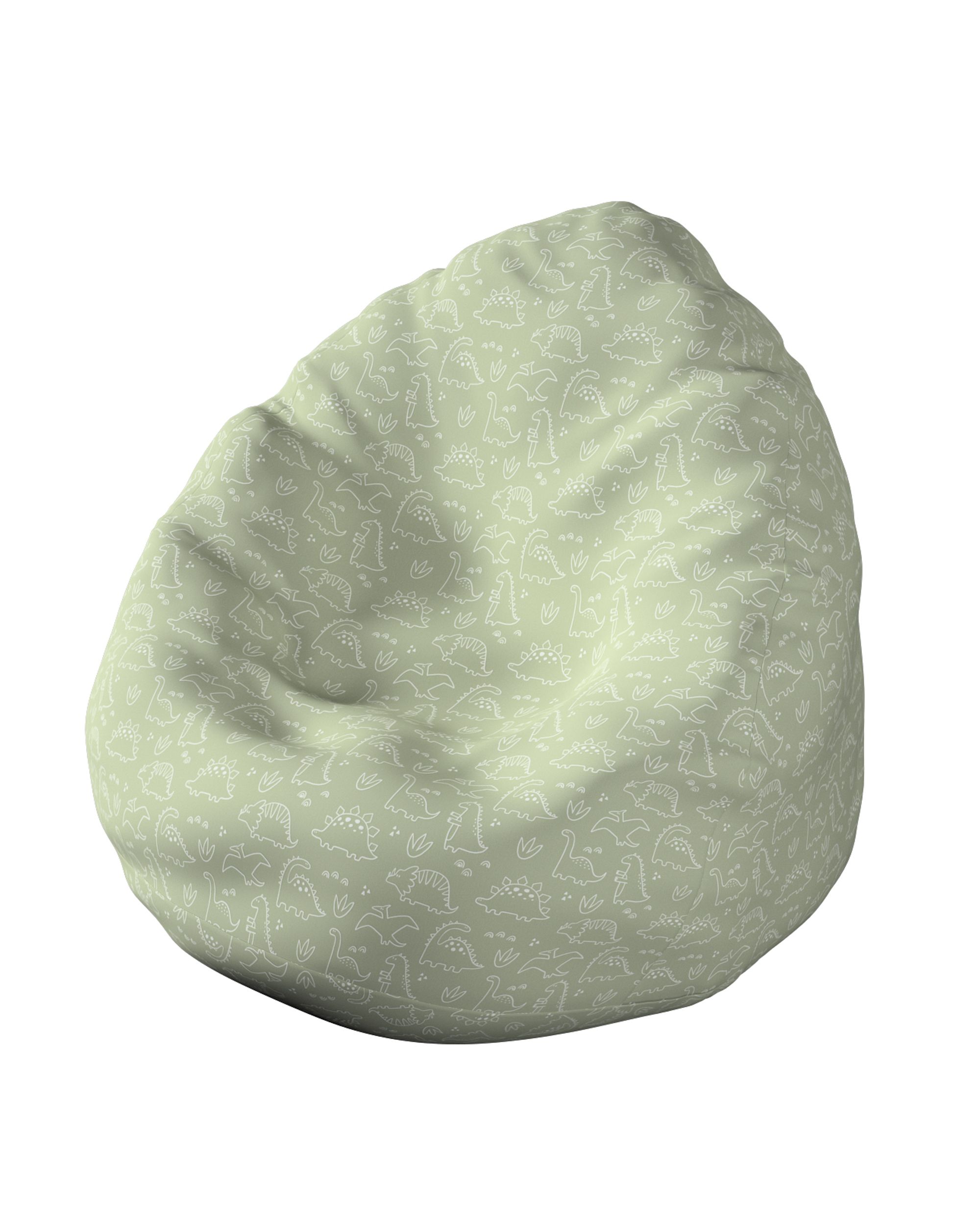 Beanbag product colour green fabric patterned
