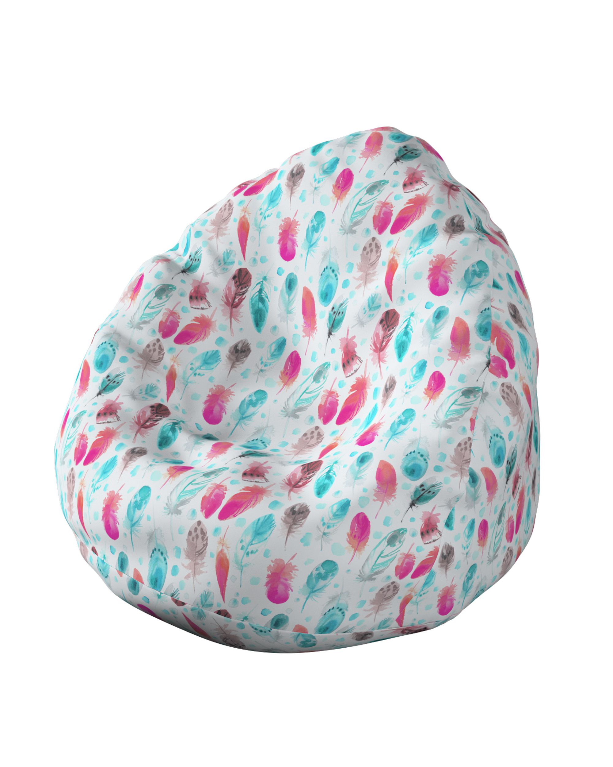 Beanbag product colour blue fabric patterned