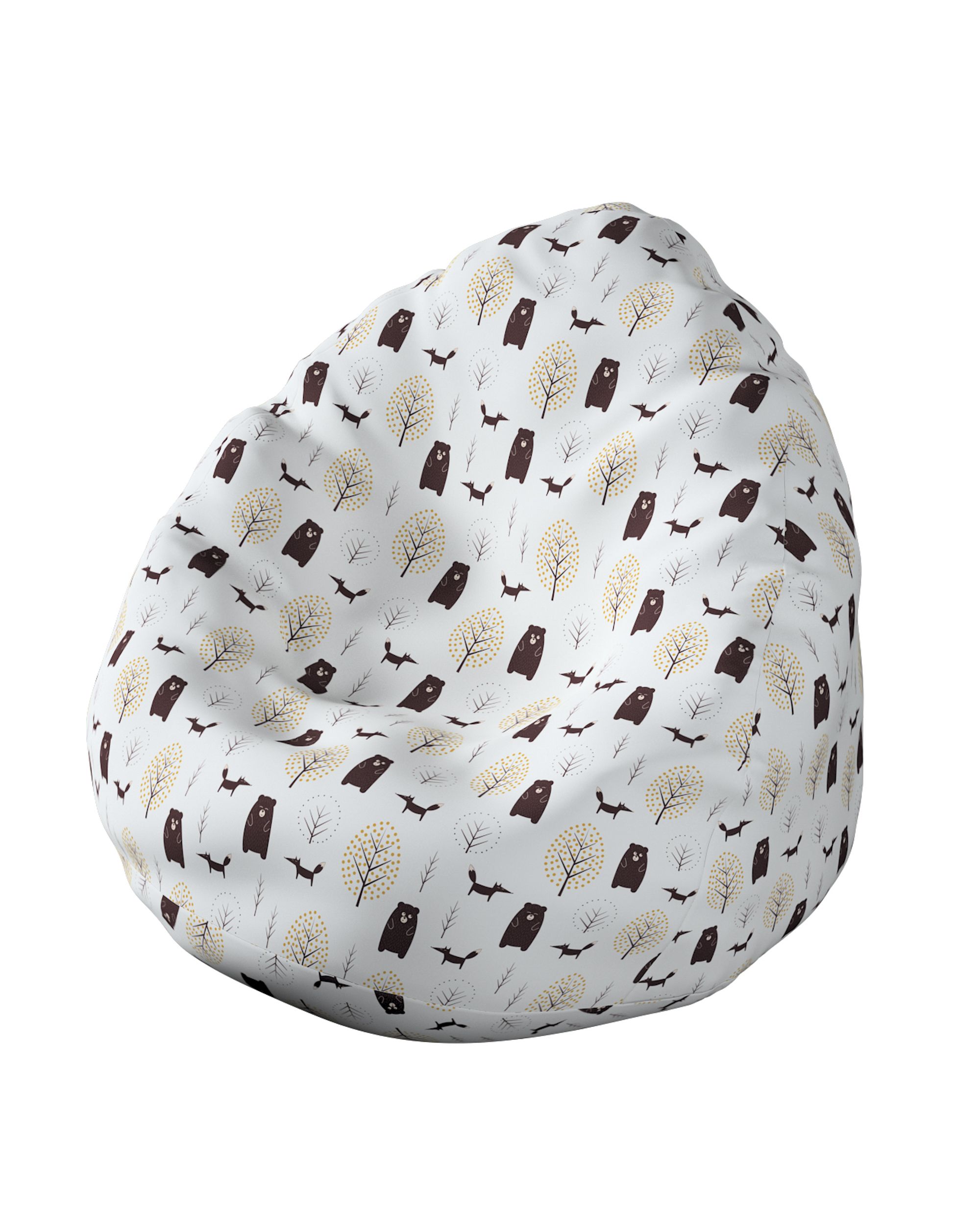 Beanbag product colour brown fabric patterned