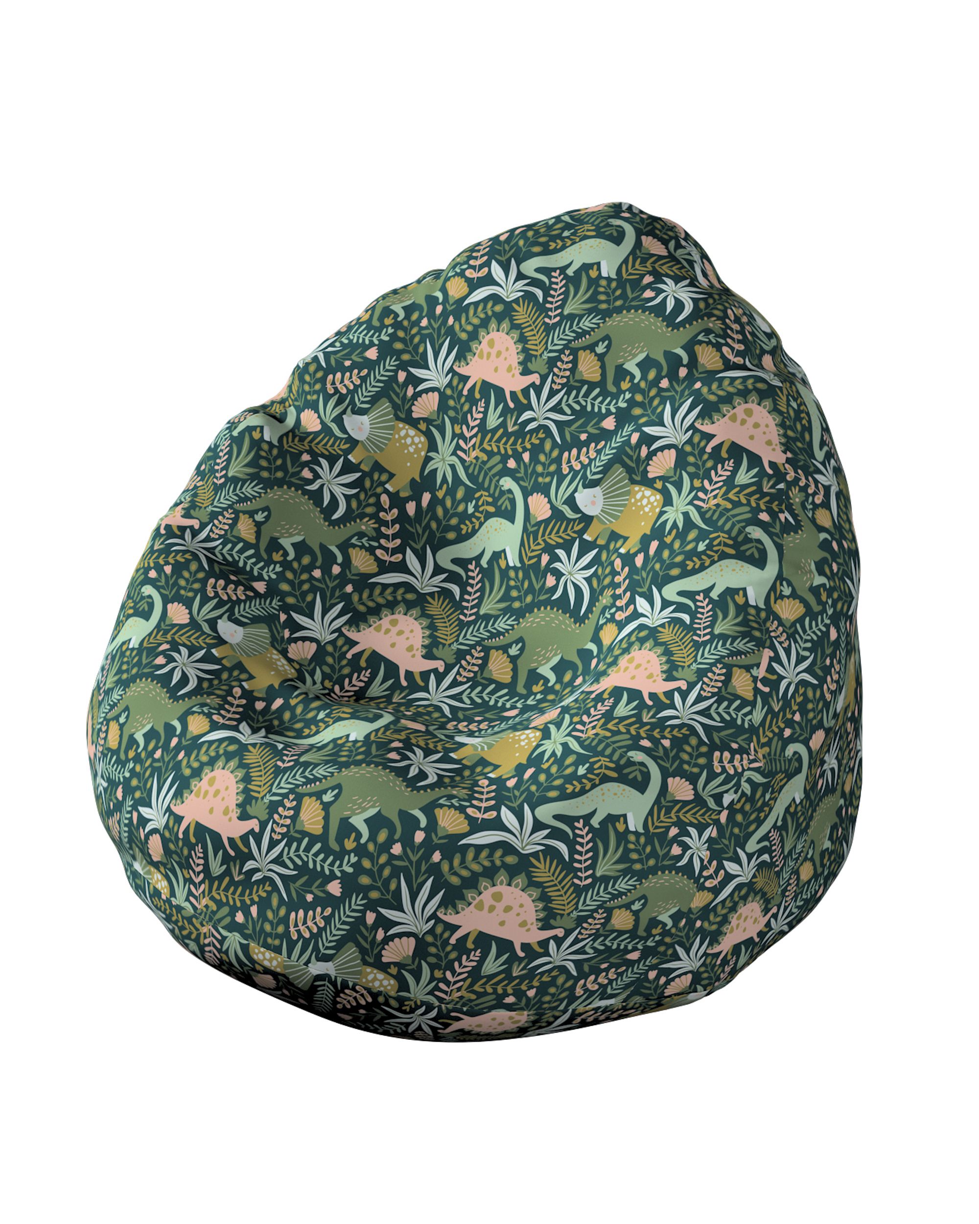 Beanbag product colour green fabric patterned