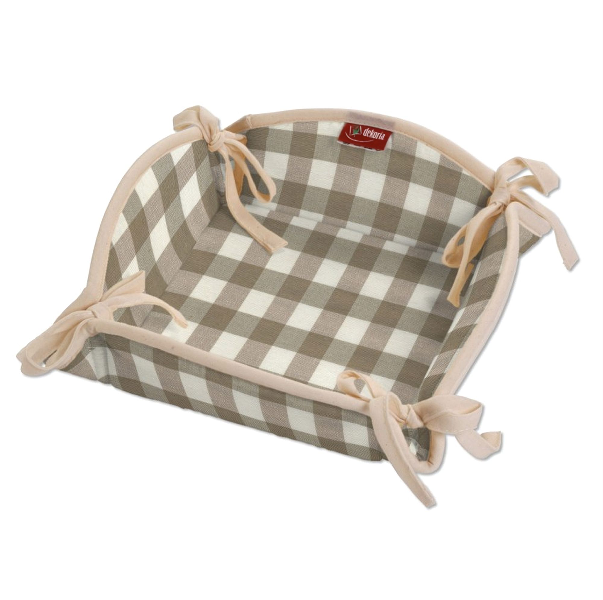 Textile basket product colour beige fabric patterned