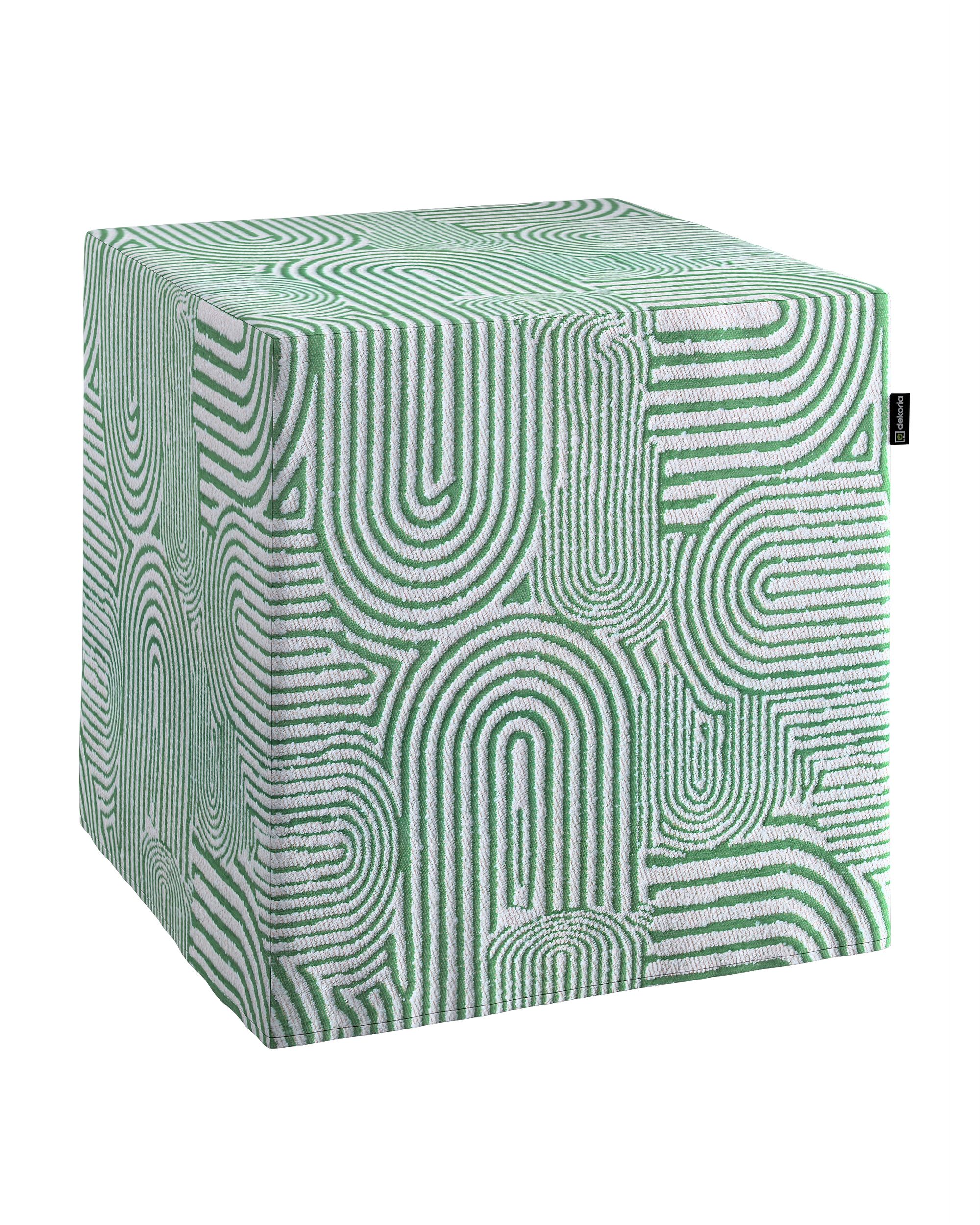 Cube cover product colour green fabric structured, patterned