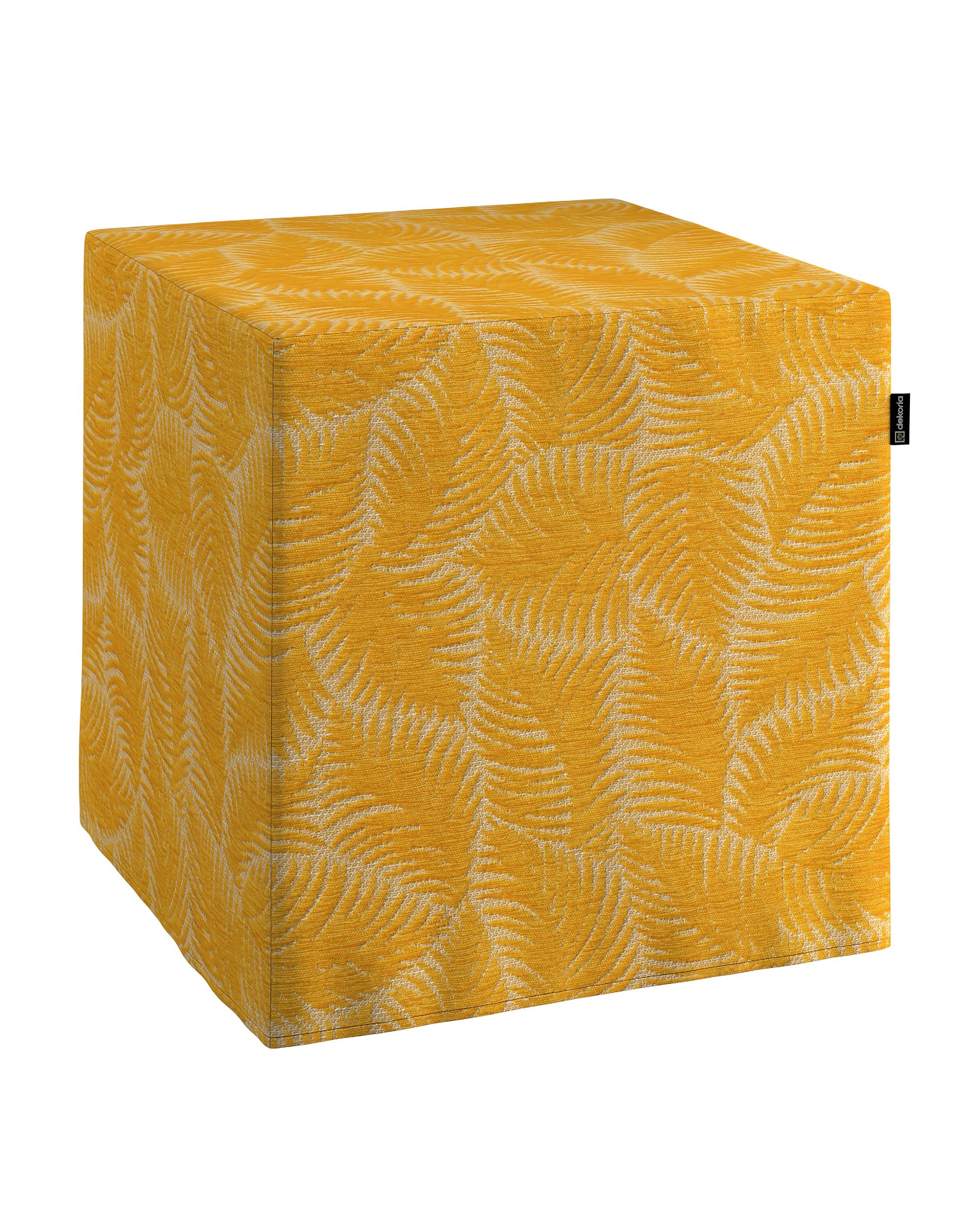 Cube cover product colour yellow fabric structured, patterned