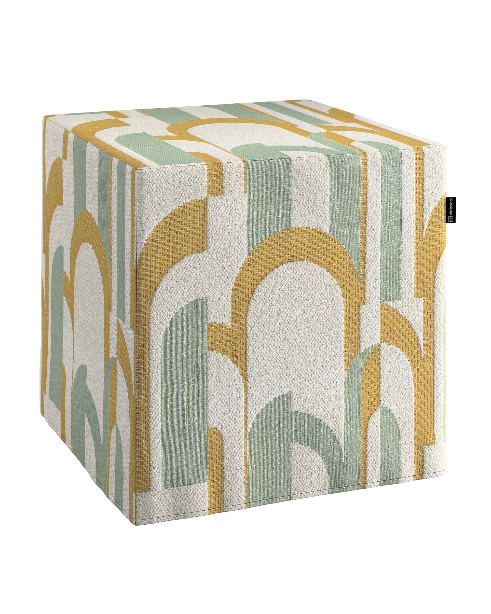 Cube cover product colour green fabric structured, patterned