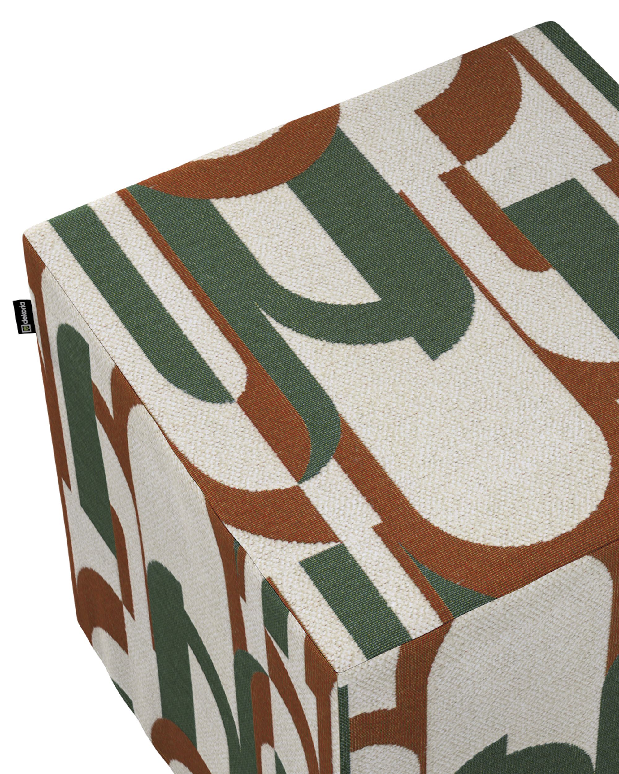Cube cover product colour green fabric structured, patterned (hover)