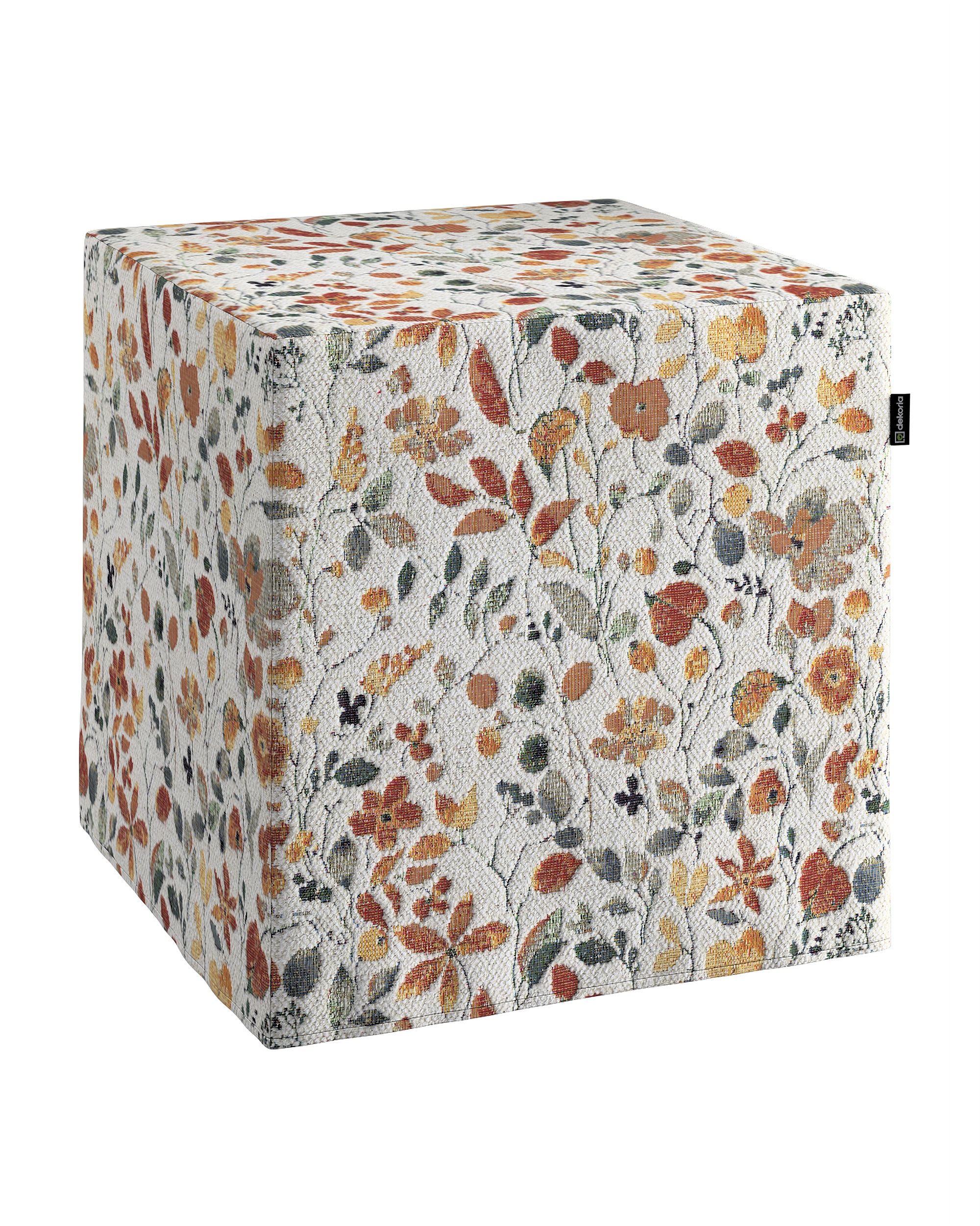 Cube cover product colour orange fabric structured, patterned