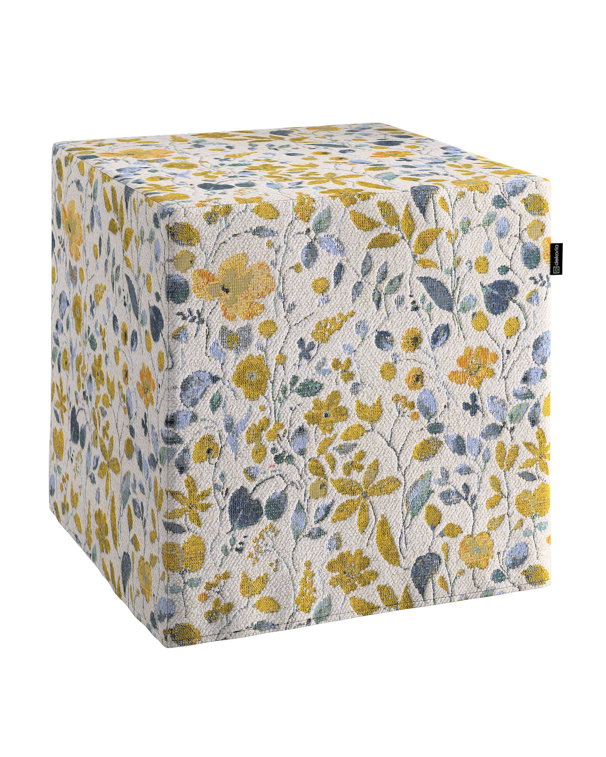 Cube cover product colour yellow fabric structured, patterned