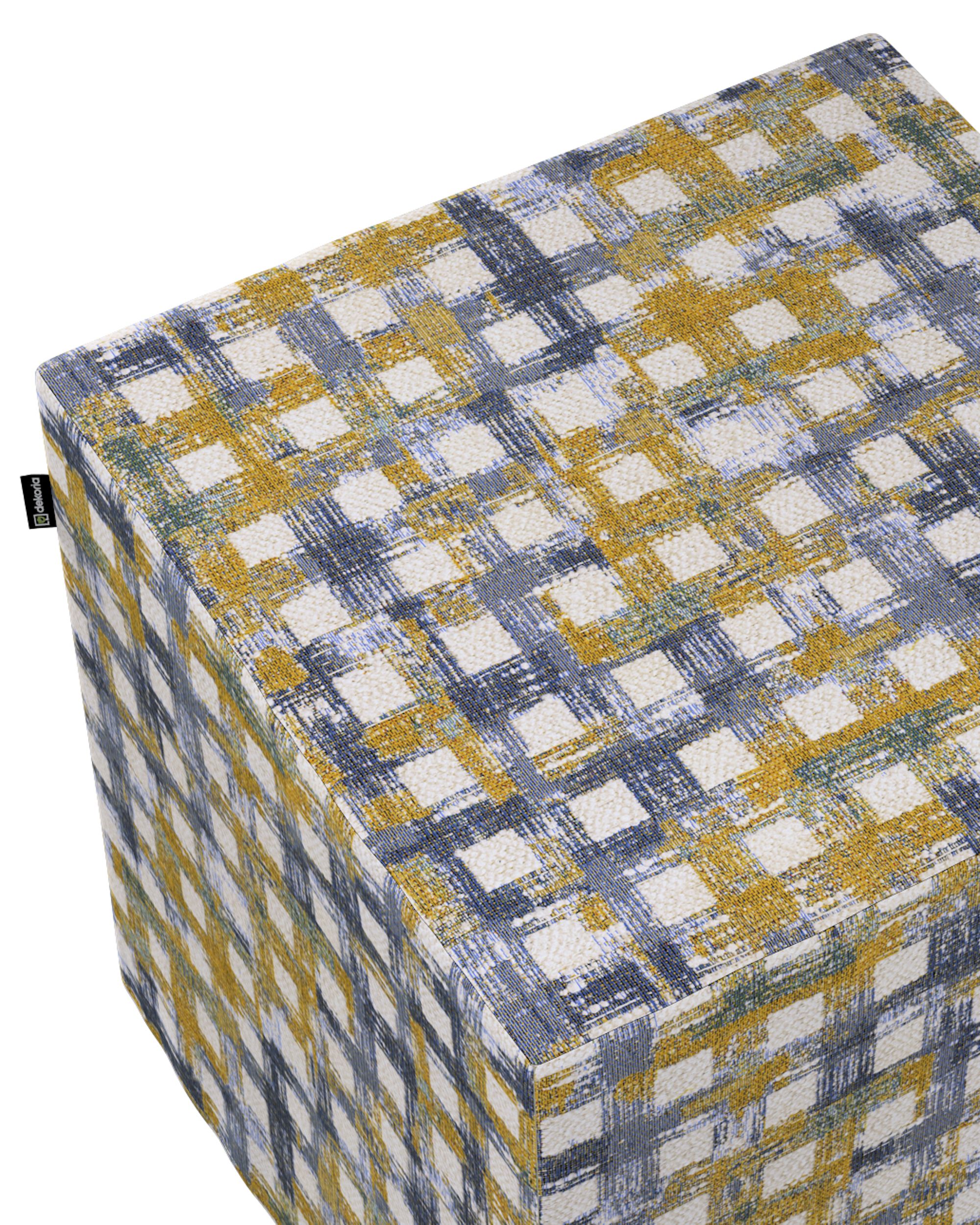 Cube cover product colour blue fabric structured, patterned (hover)