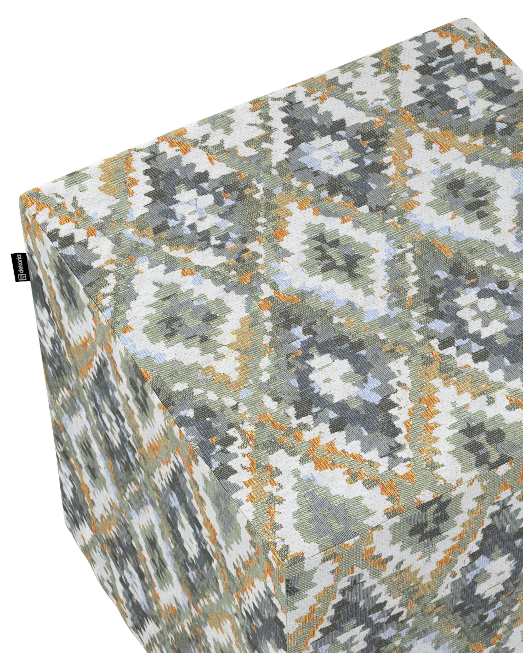 Cube cover product colour blue fabric structured, patterned (hover)