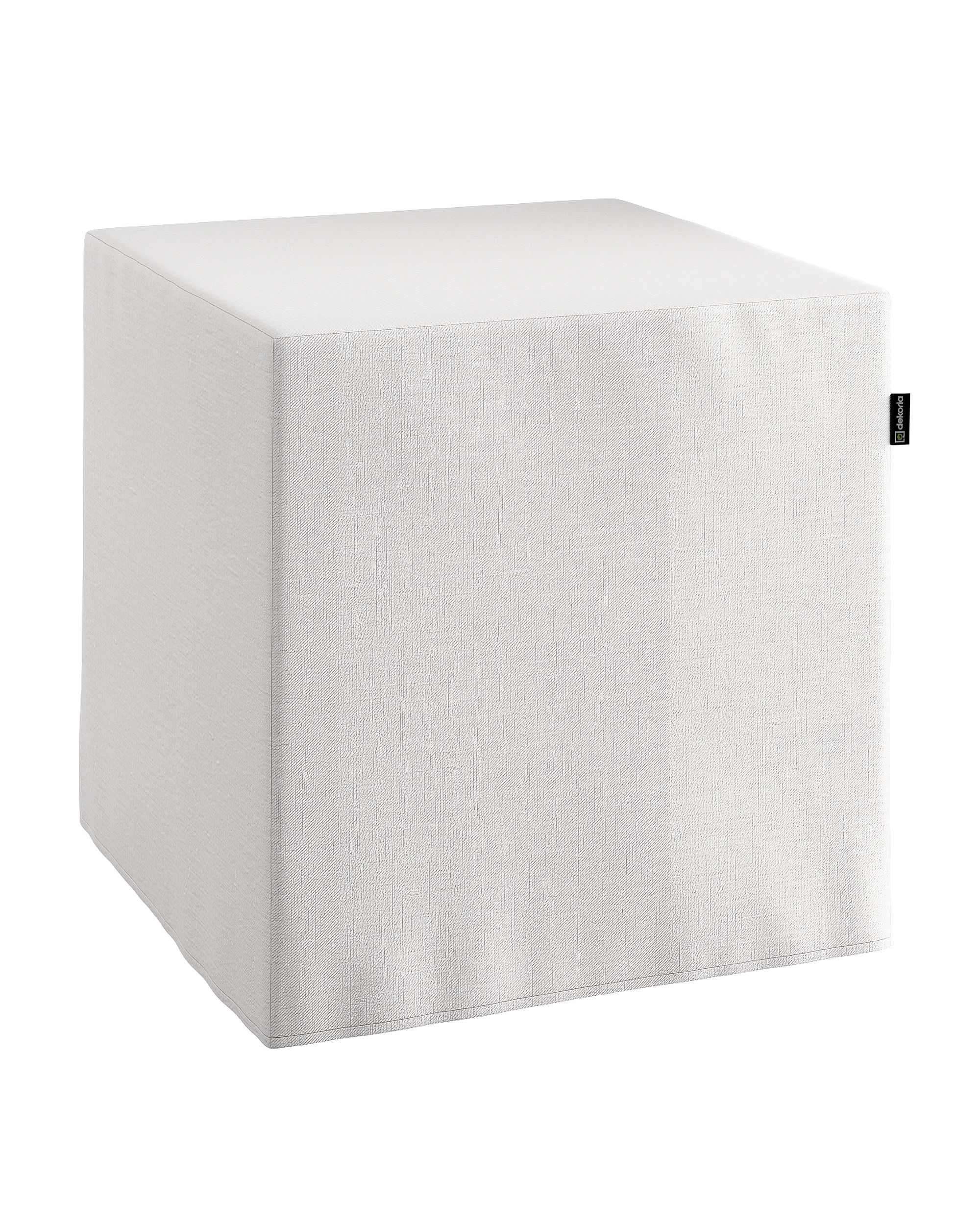Cube cover product colour white fabric semi-sheer, structured